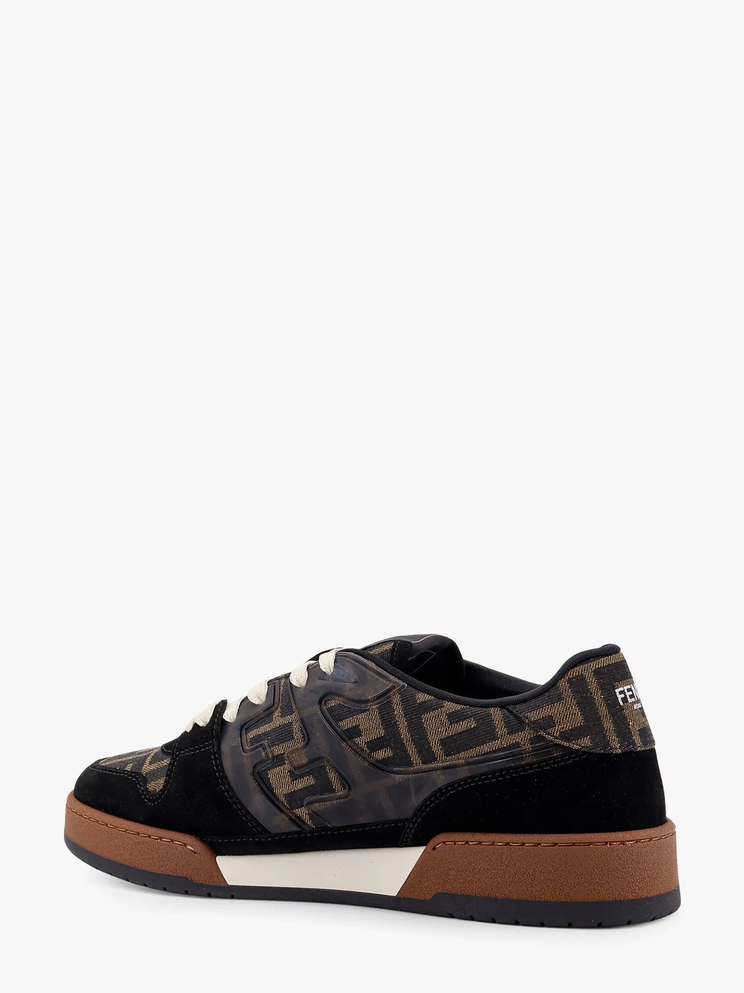 Fendi Match sneakers in FF jacquard fabric and suede
