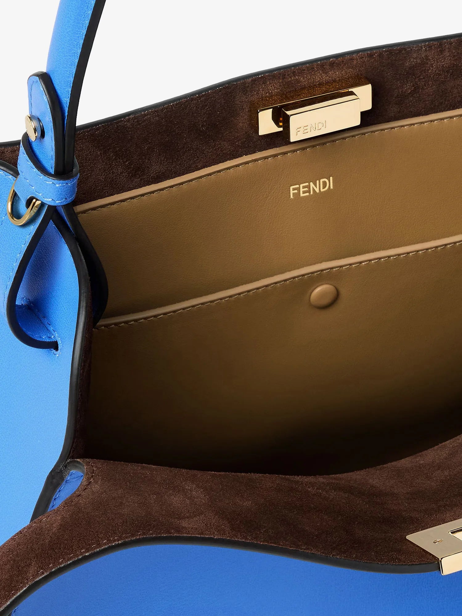Fendi Way Medium leather shoulder bag with contrasting lining