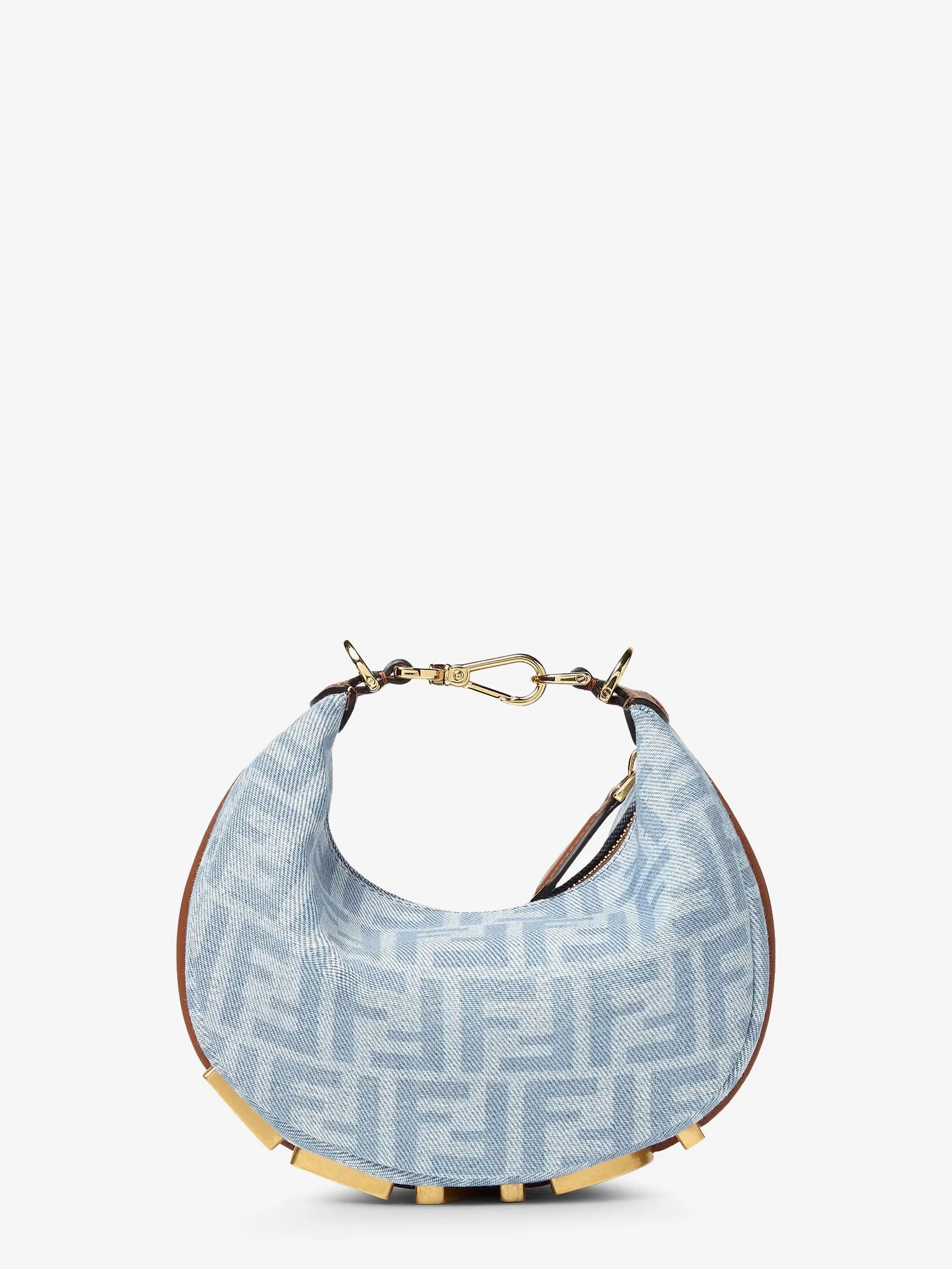 Fendigraphy Mini denim handbag with all-over FF logo