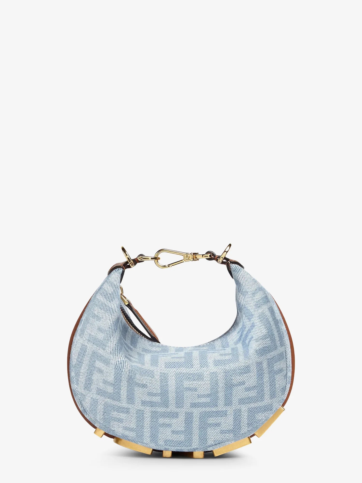 Fendigraphy Mini denim handbag with all-over FF logo