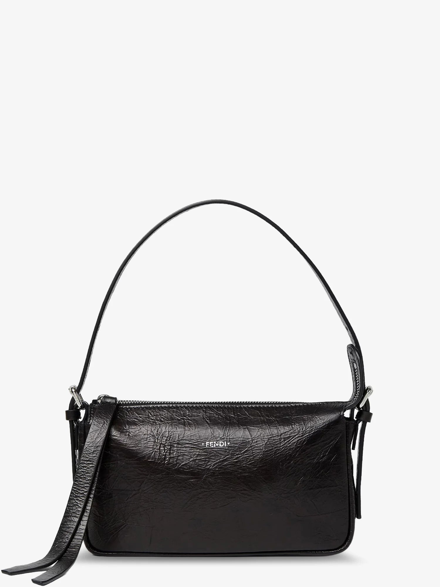 Zip Top Small vintage-effect leather shoulder bag