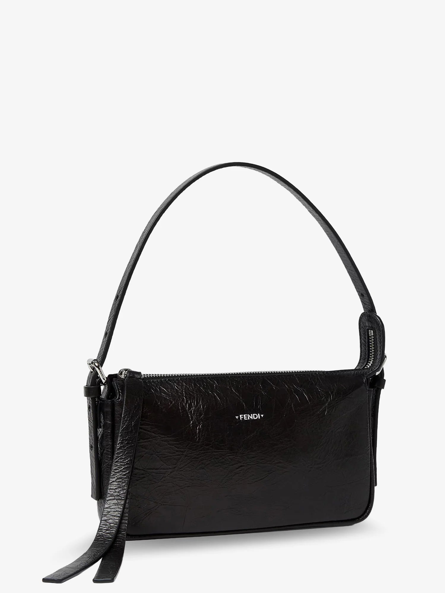 Zip Top Small vintage-effect leather shoulder bag
