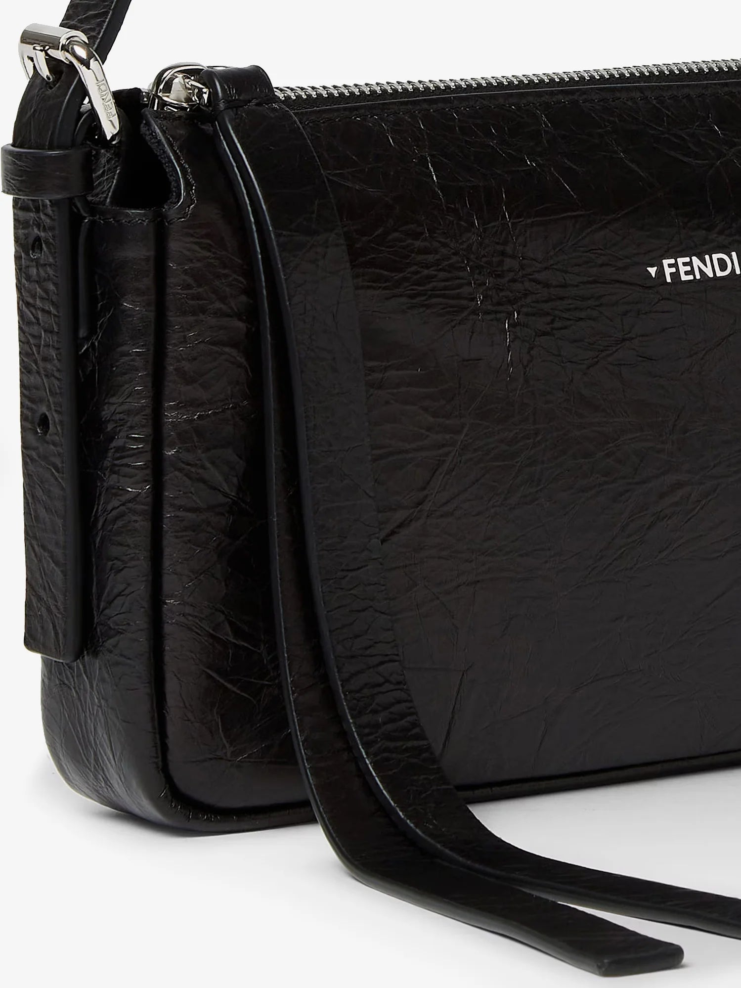 Zip Top Small vintage-effect leather shoulder bag