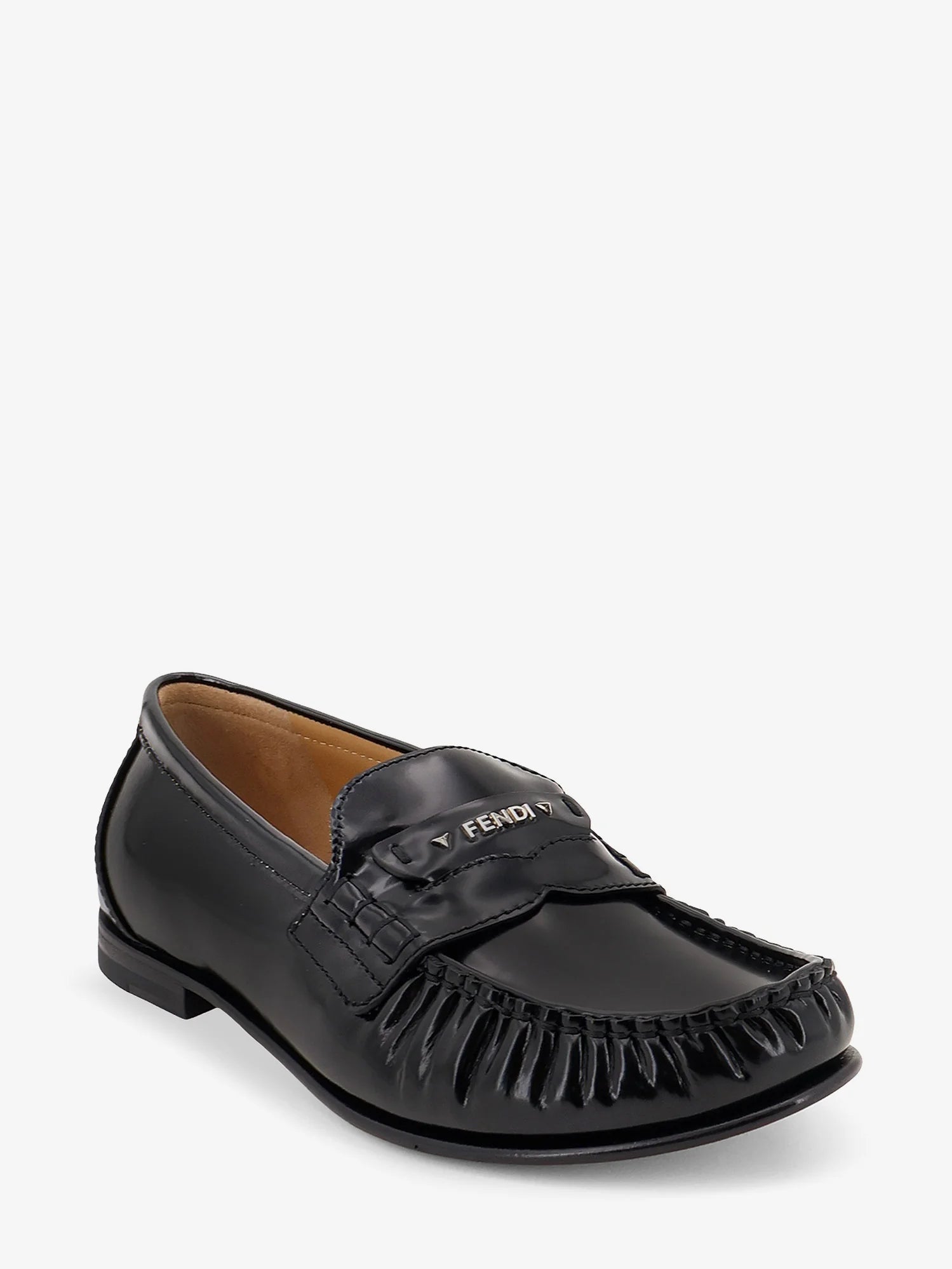 Leather Scrunch loafers