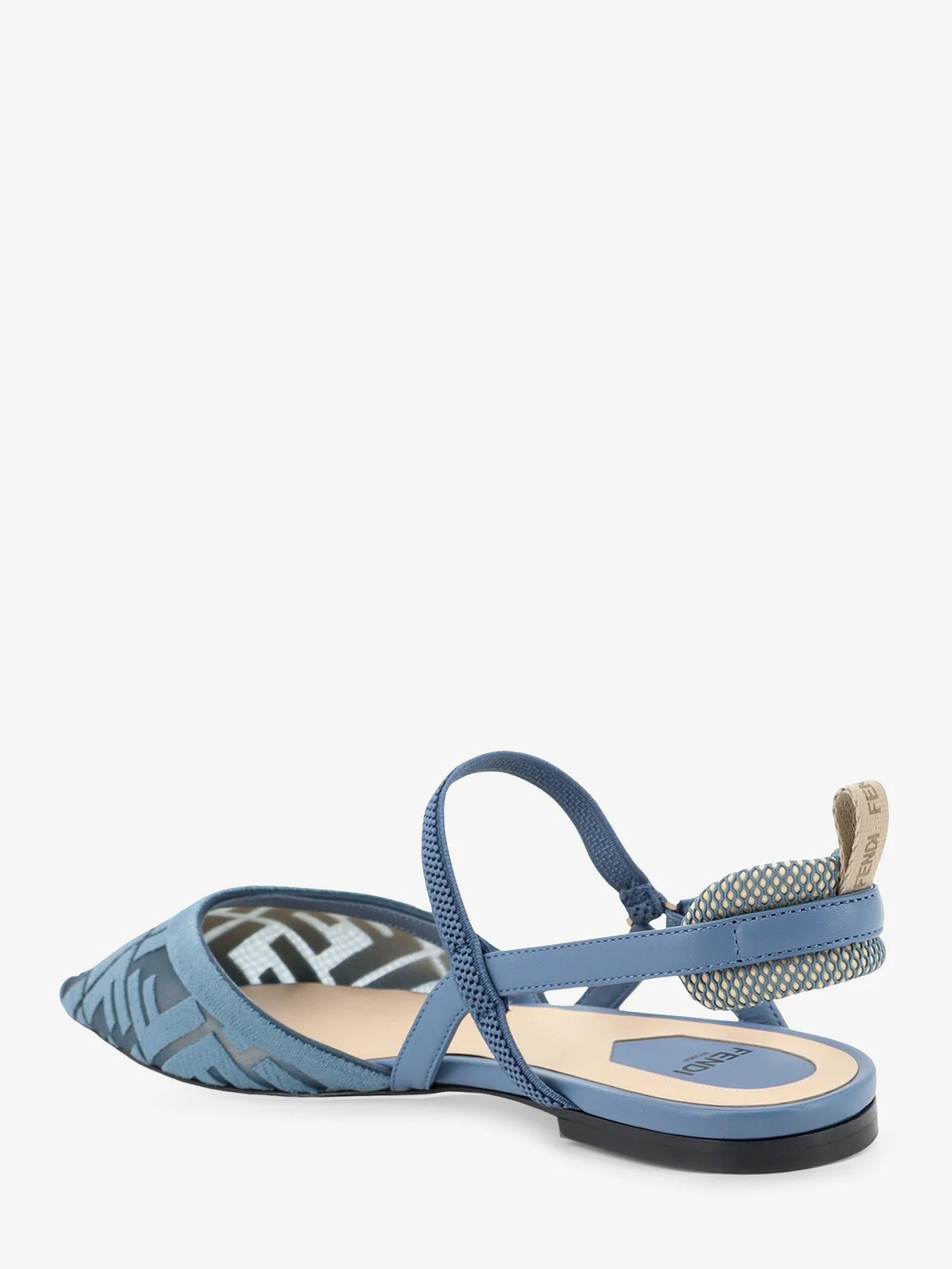 Colibrì Lite flat mesh slingback with FF embroidery
