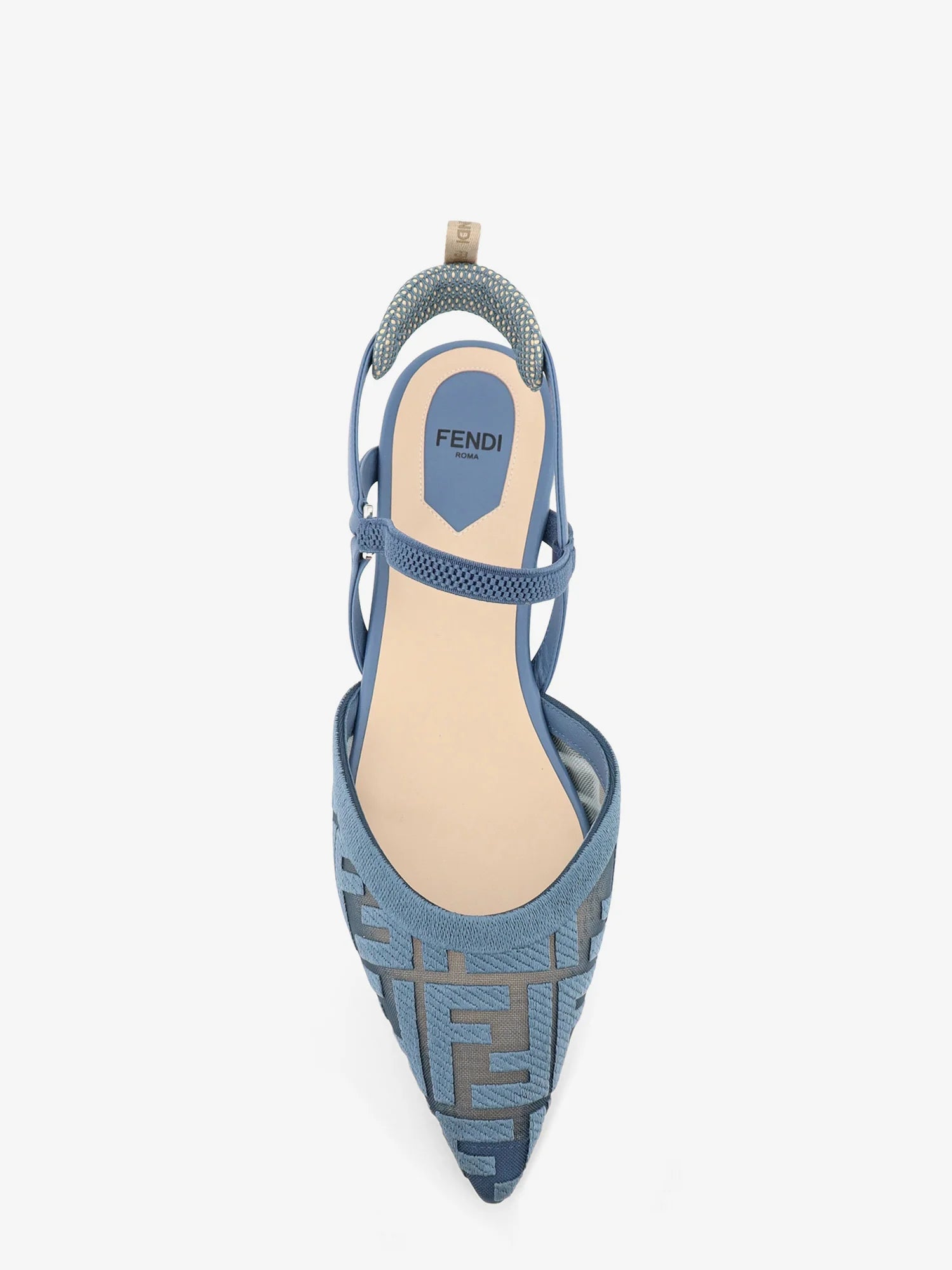 Colibrì Lite flat mesh slingback with FF embroidery