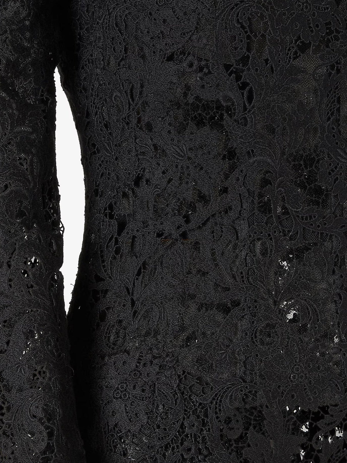 Black macramé lace dress