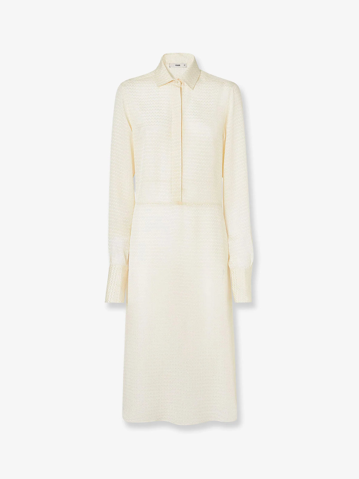 Silk jacquard Chemisier dress