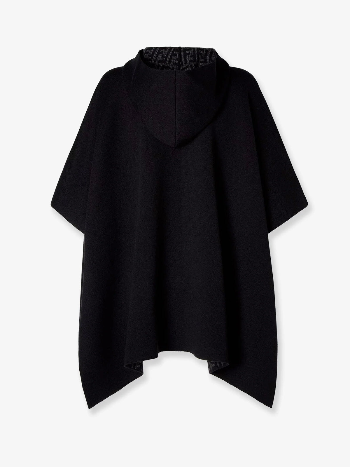 FF Zucca black and grey cashmere poncho