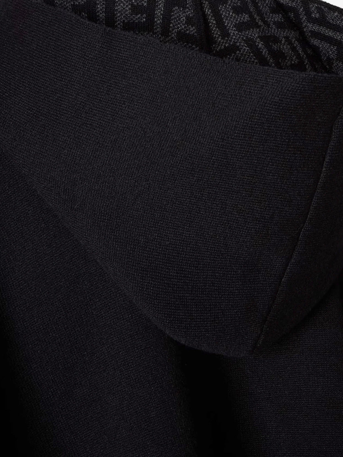 FF Zucca black and grey cashmere poncho