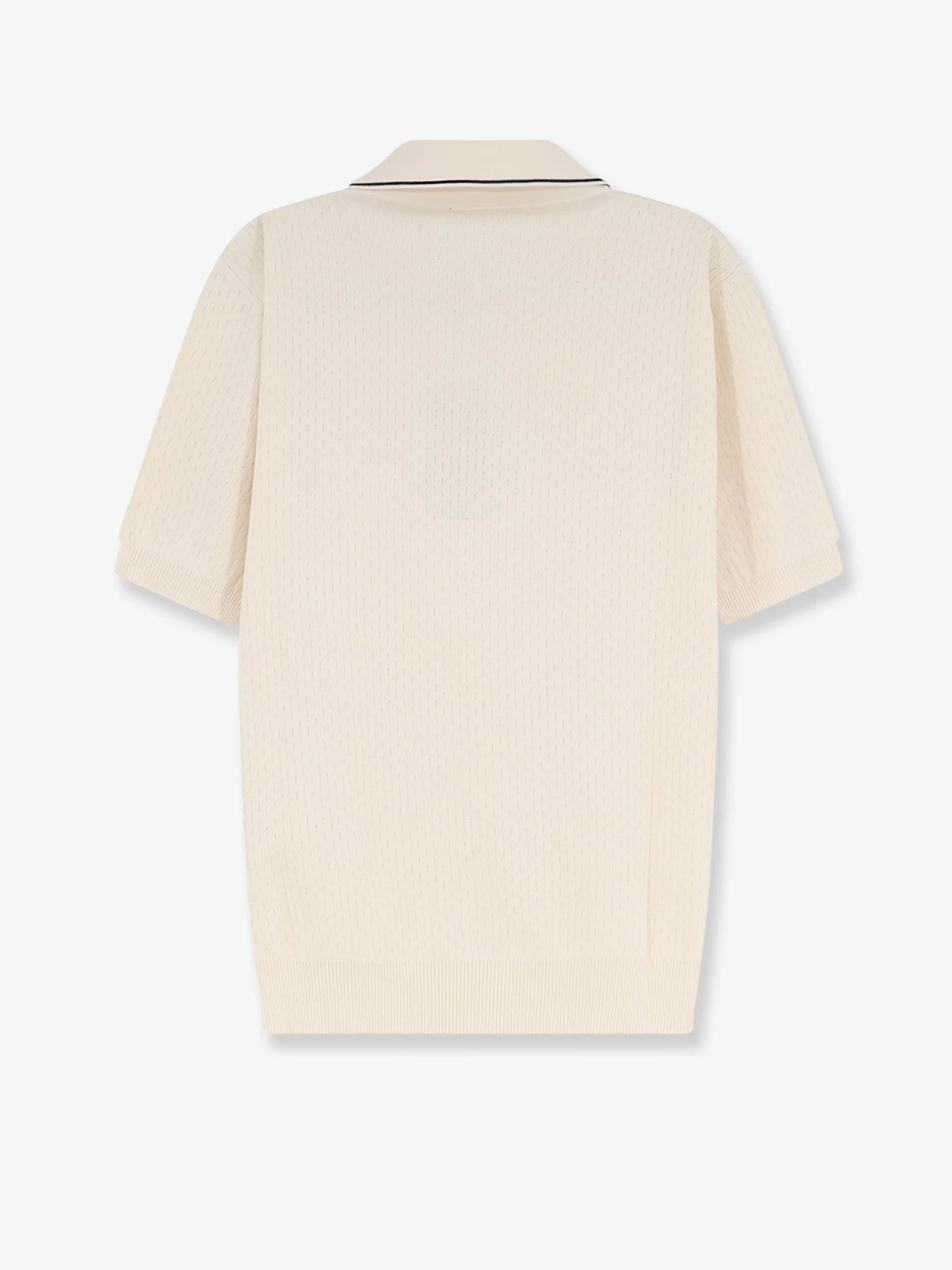 Cotton and silk polo shirt with FF embroidery