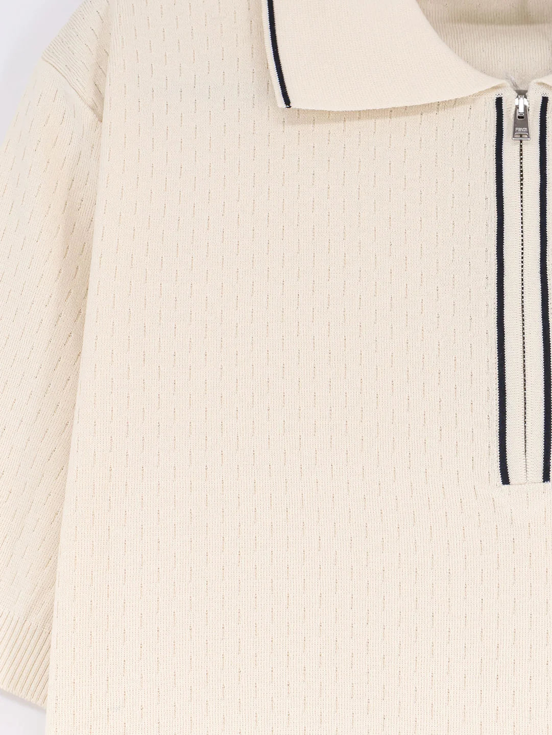 Cotton and silk polo shirt with FF embroidery