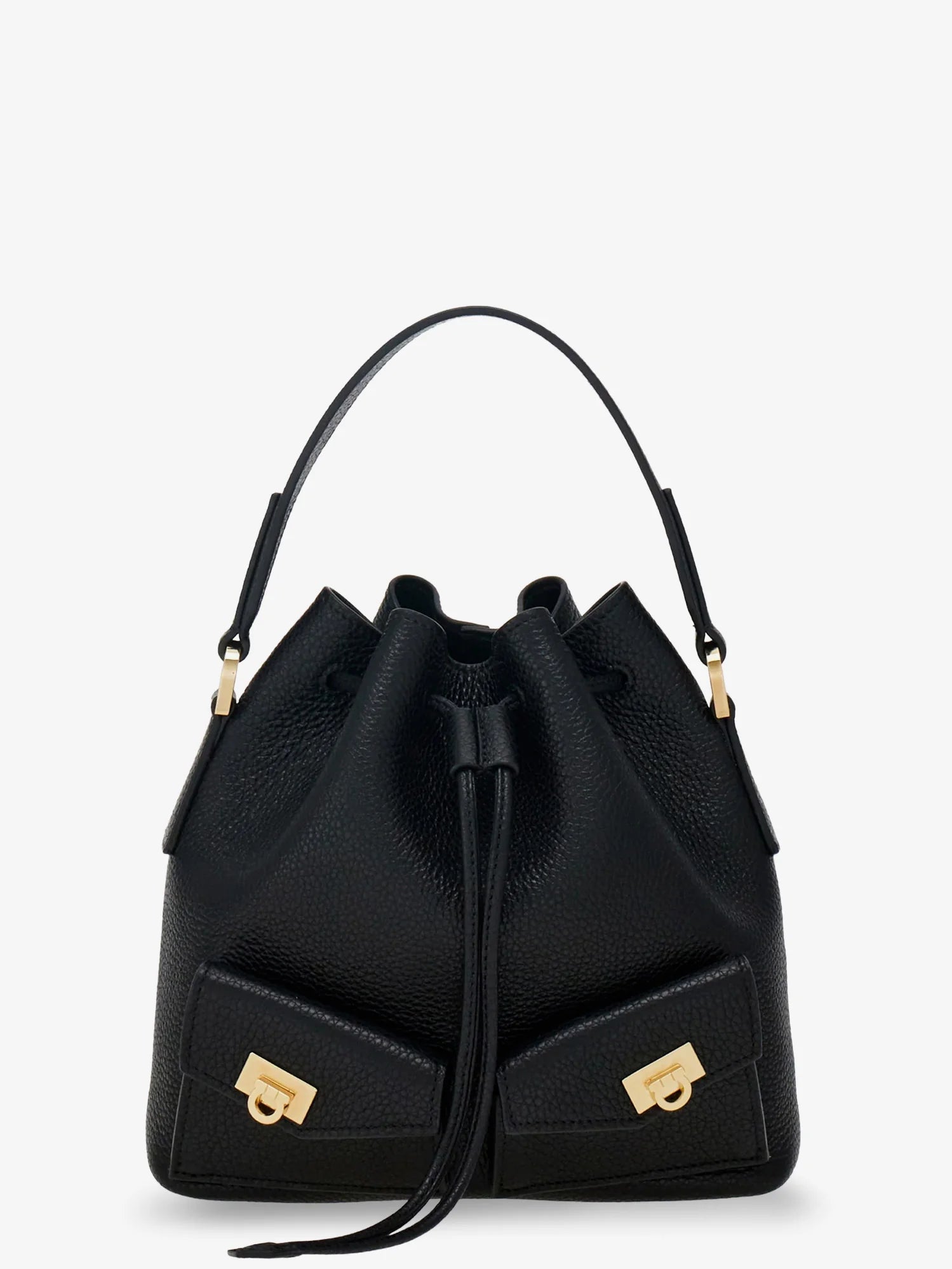 Leather bucket bag