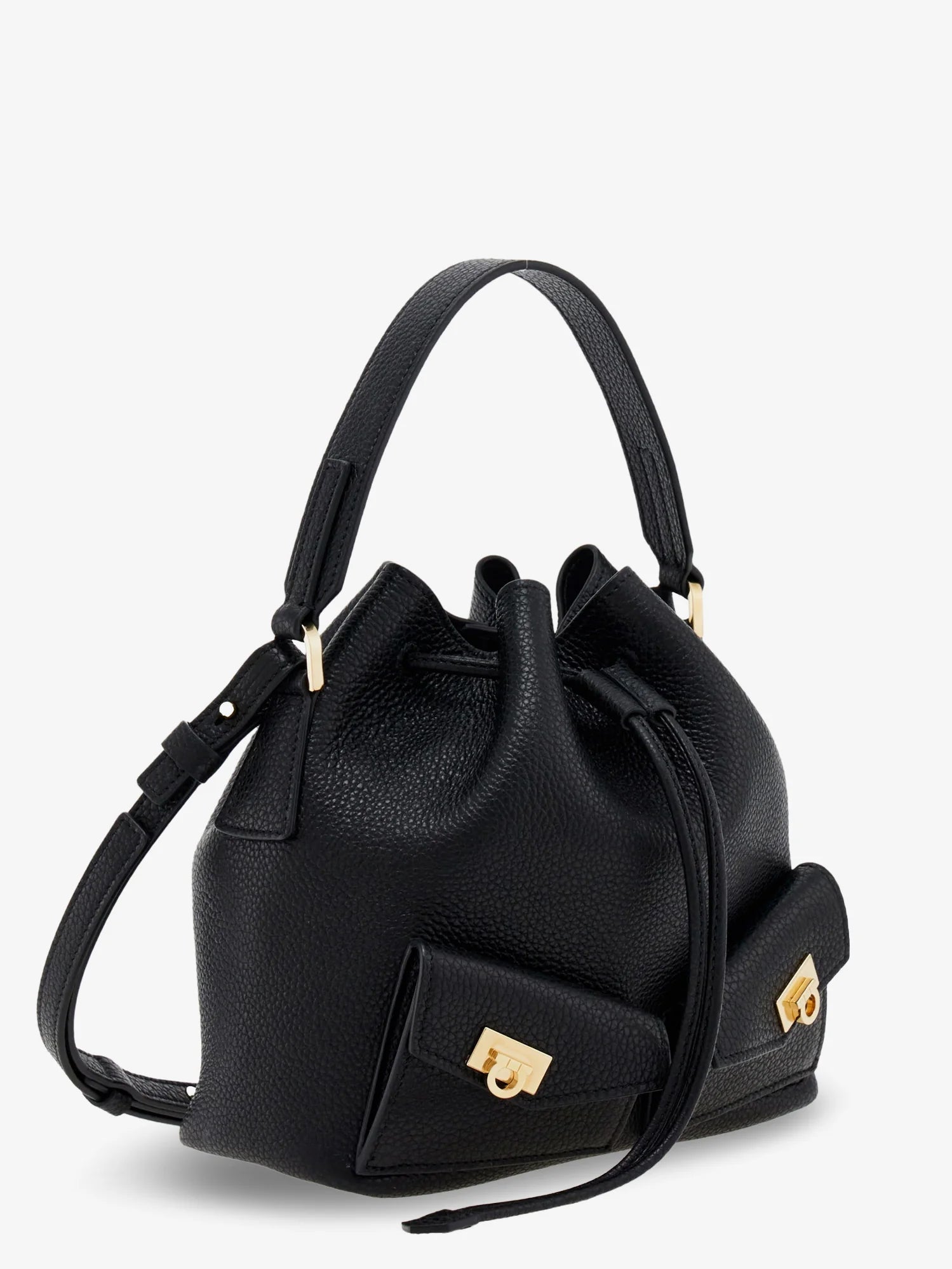 Leather bucket bag