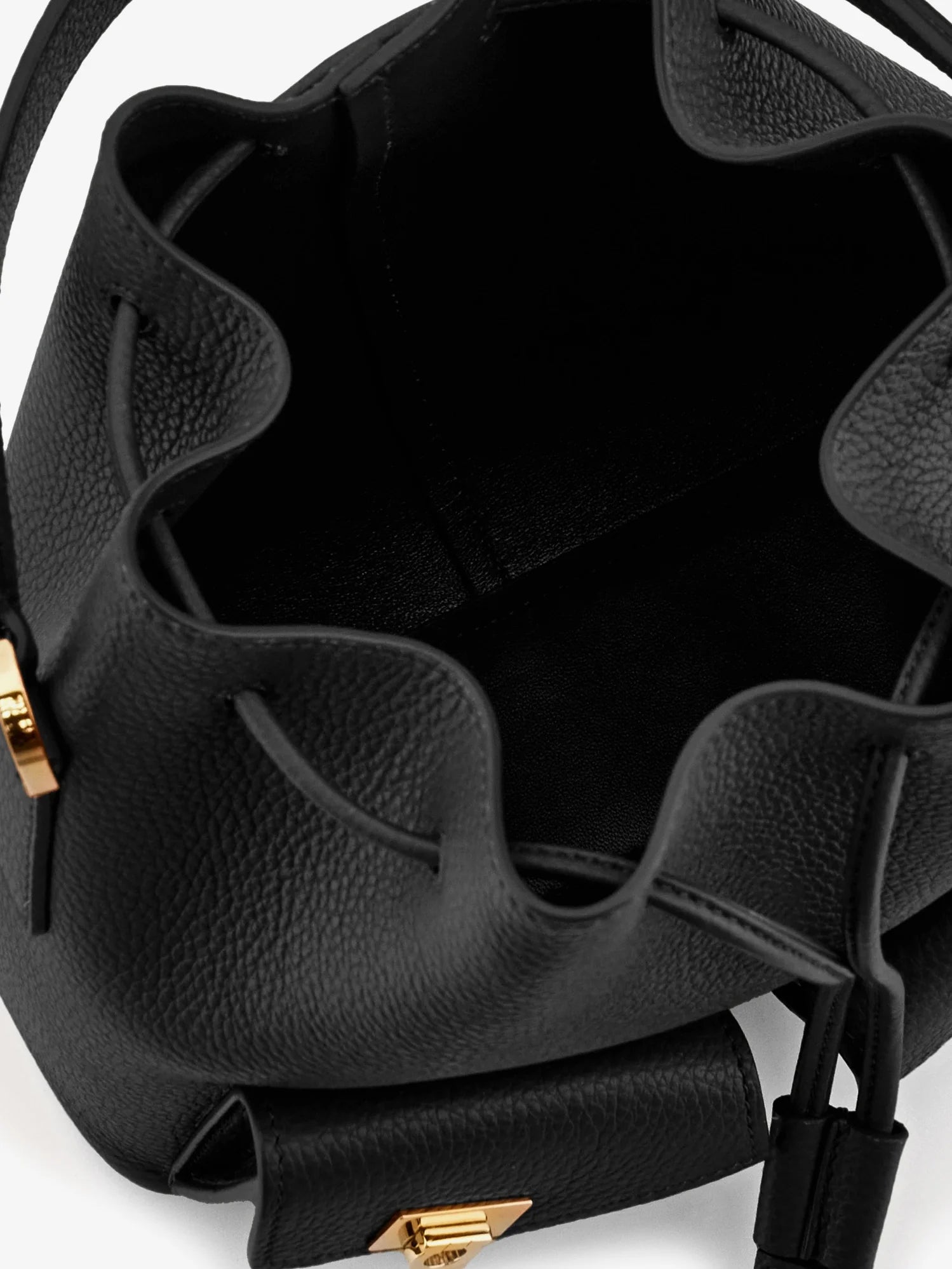 Leather bucket bag