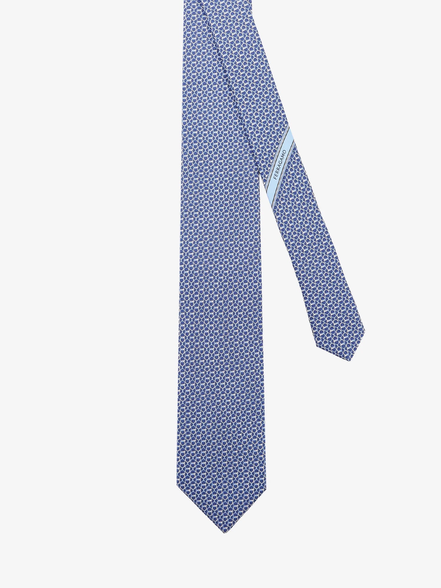 Silk tie with Intreccio print