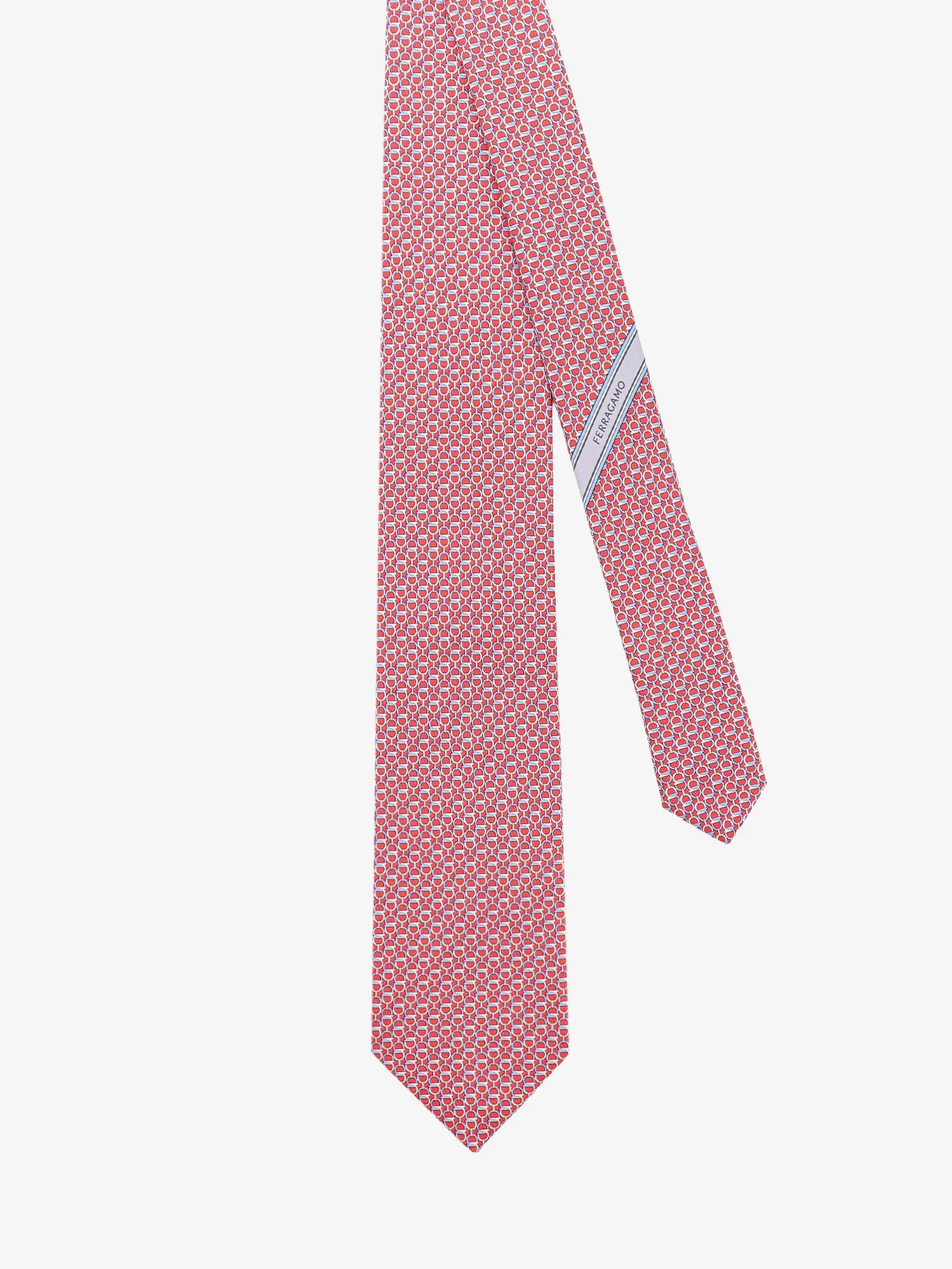 Silk tie with Intreccio print