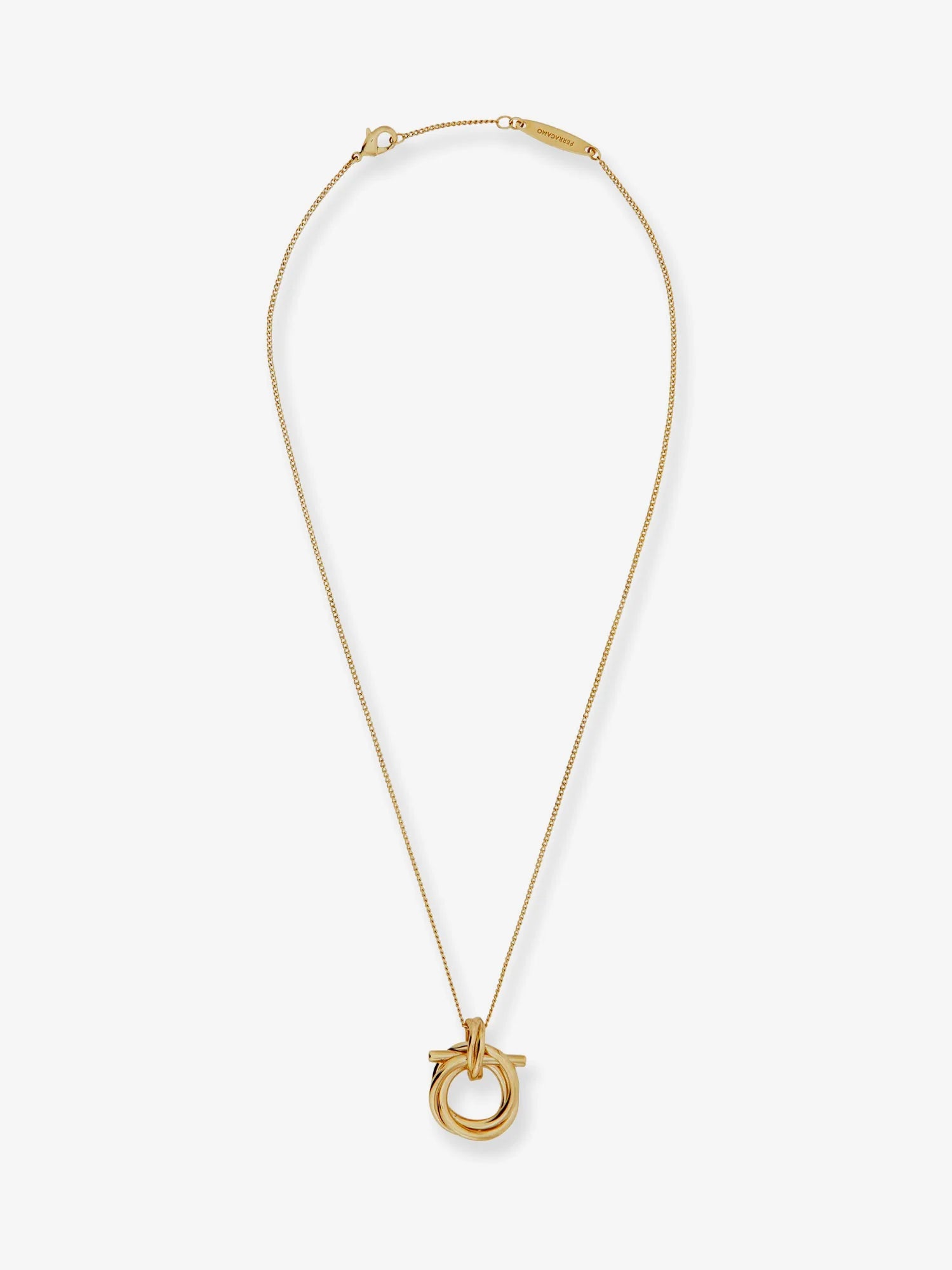 Brass necklace with Gancini pendant