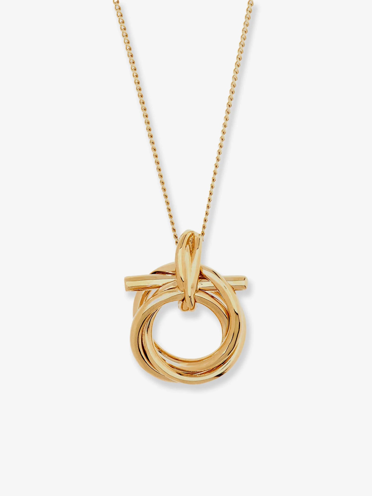 Brass necklace with Gancini pendant