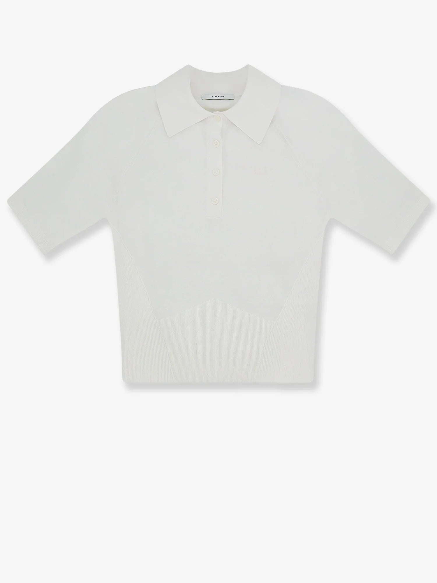 Cropped cotton and silk polo shirt