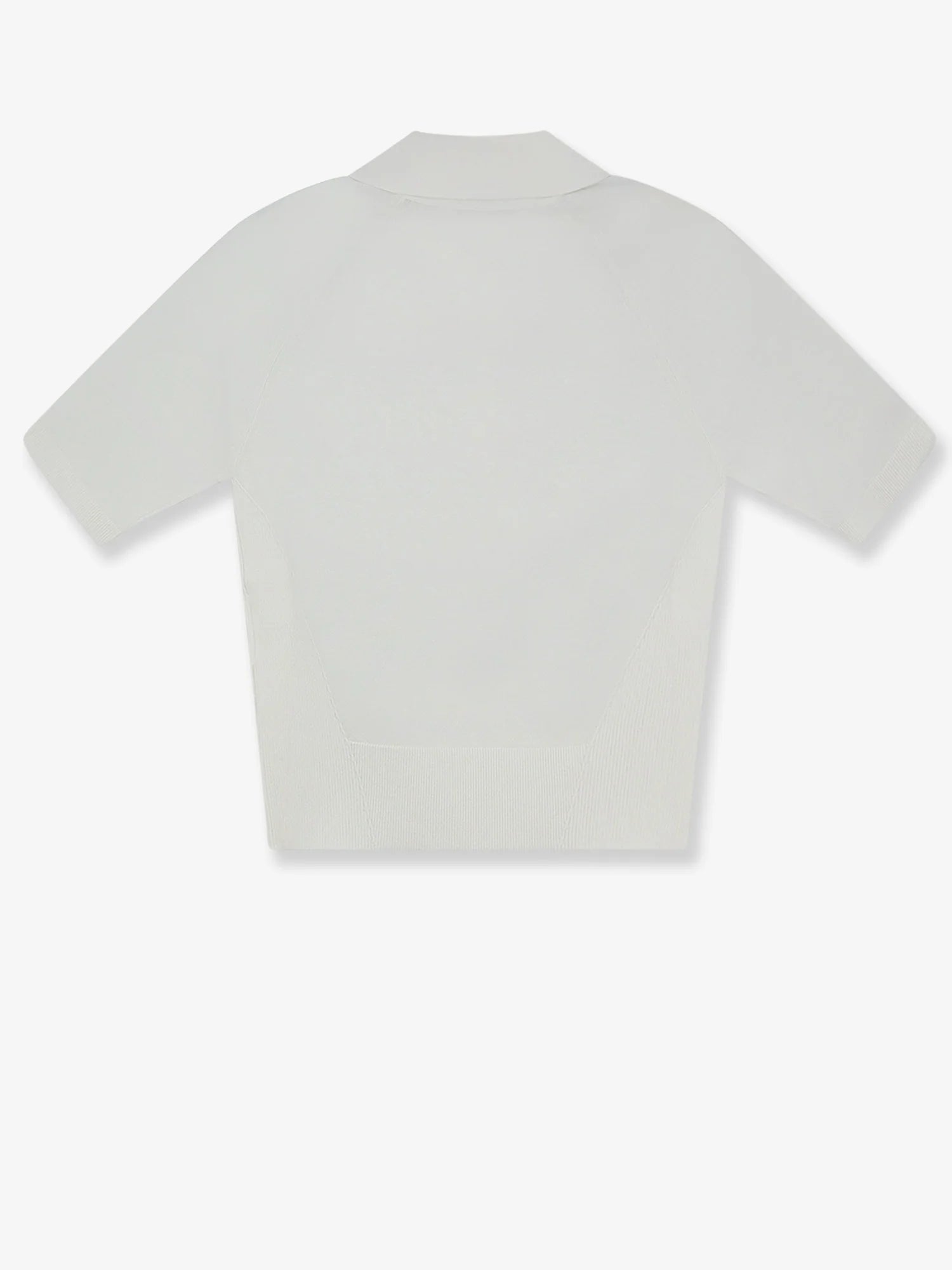 Cropped cotton and silk polo shirt