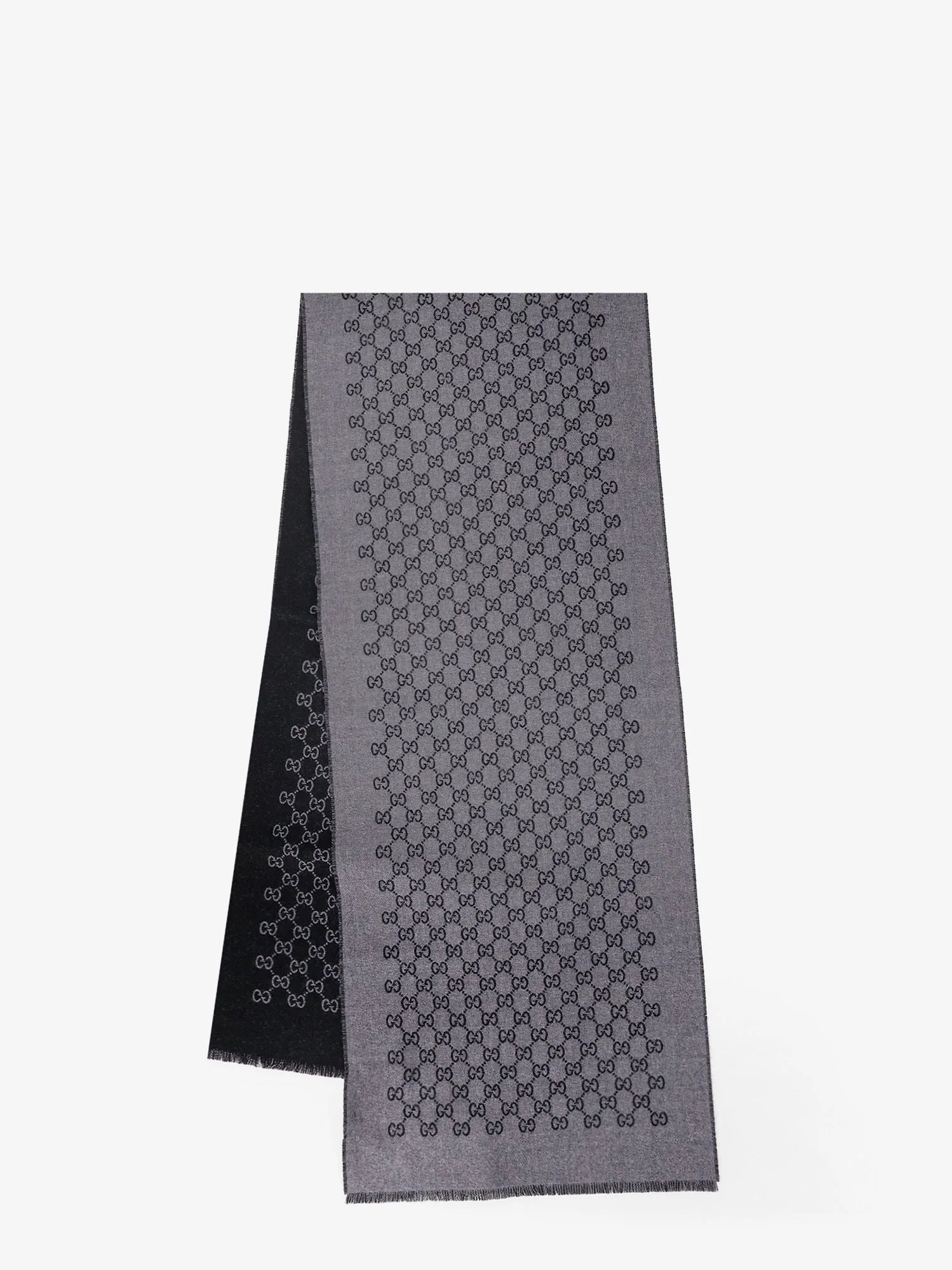 Double wool jacquard scarf with GG motif