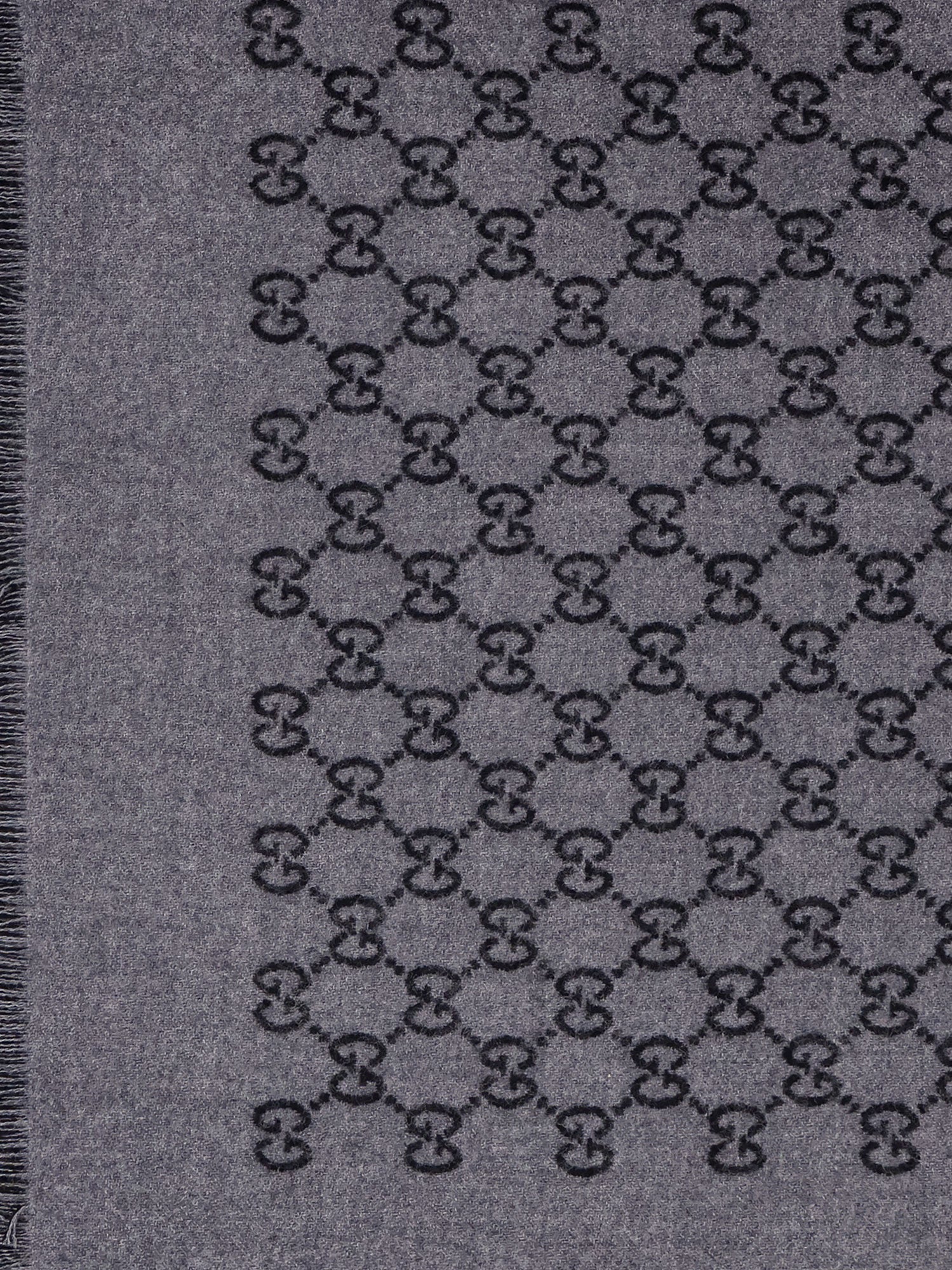 Double wool jacquard scarf with GG motif