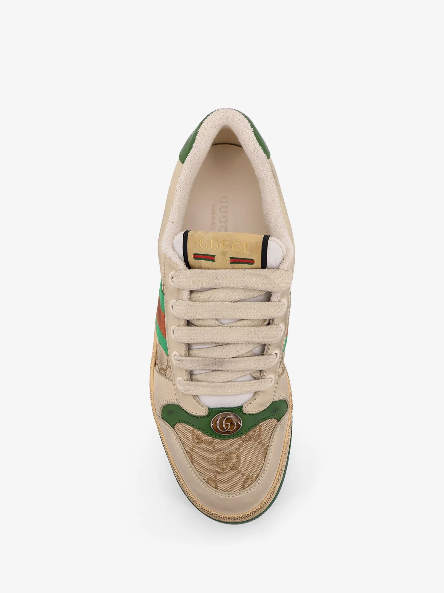 Screener leather and GG Supreme Fabric sneakers