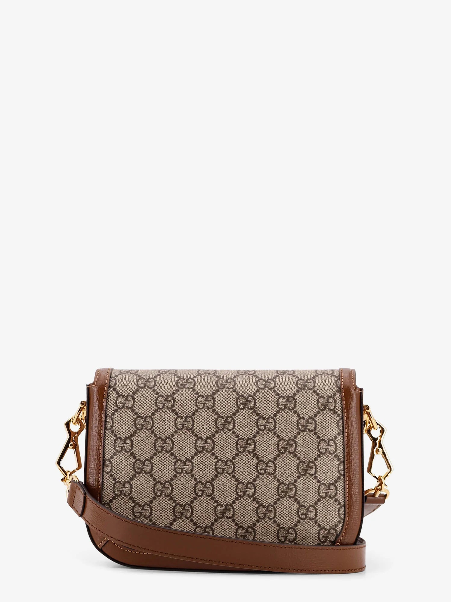 Coated canvas Gucci Horsebit 1955 crossbody bag with GG Supreme motif