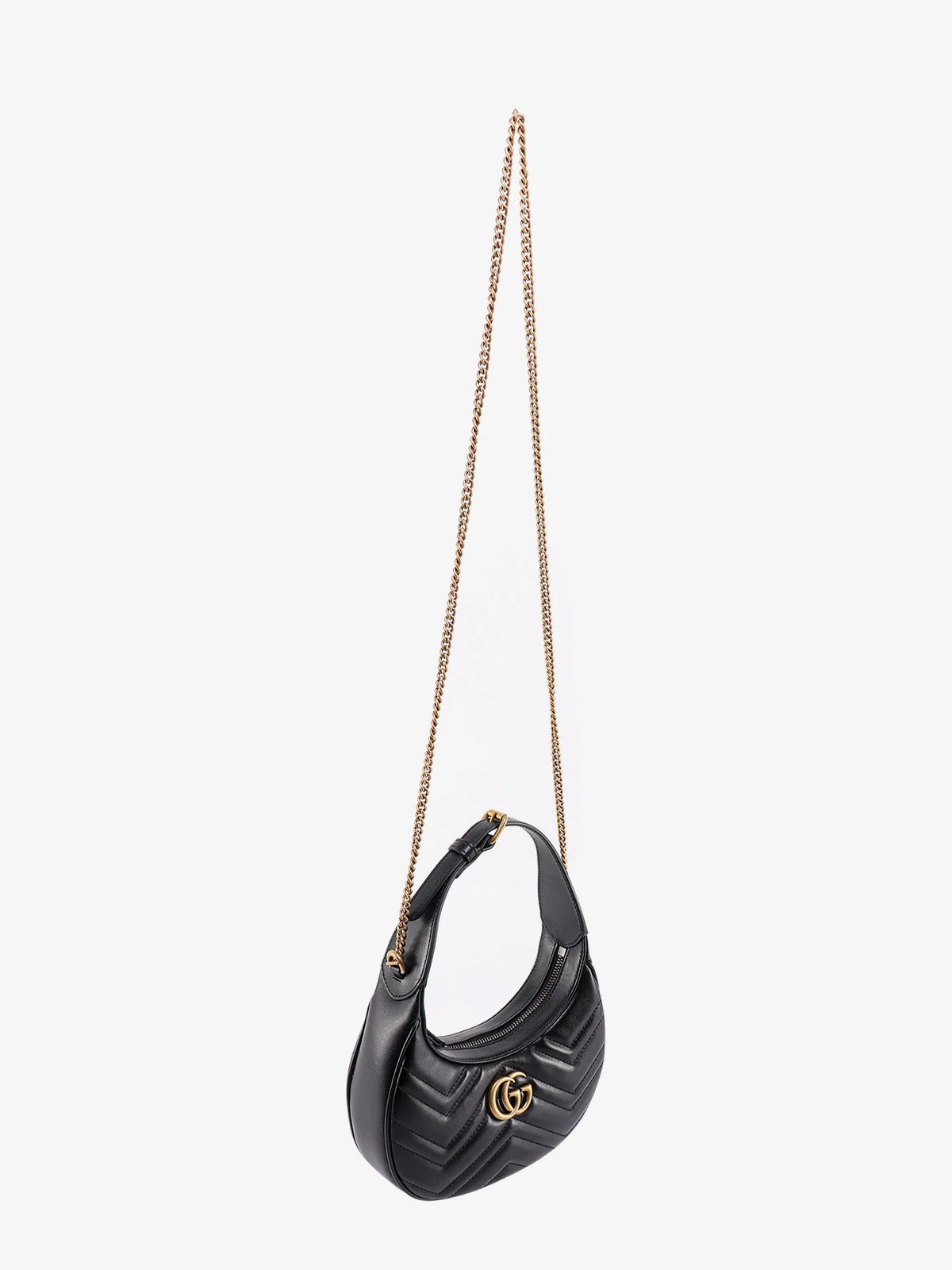 GG Marmont quilted leather shoulder bag with metal GG logo