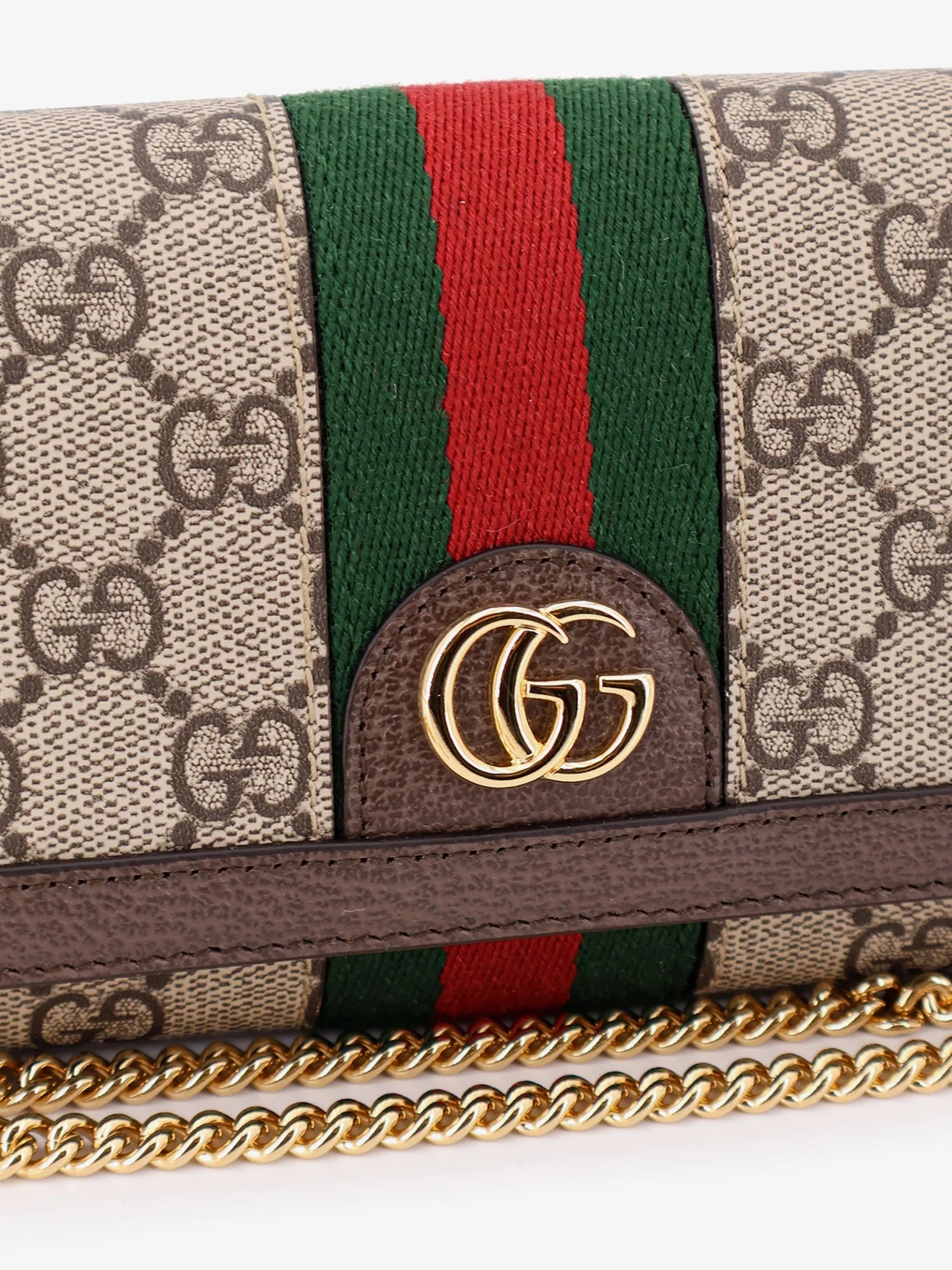 Ophidia GG Supreme Fabric and leather crossbody bag