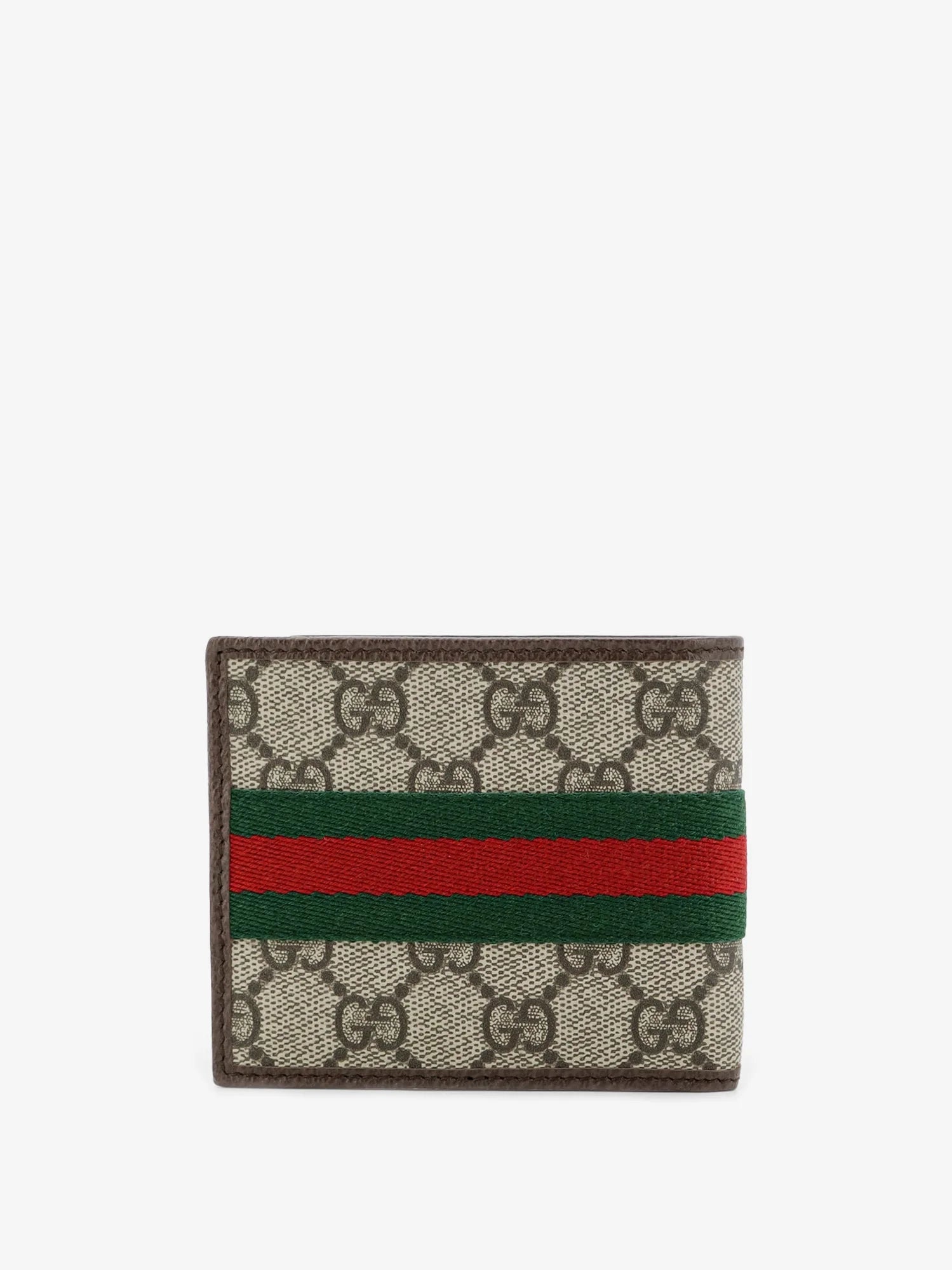 Coated canvas wallet with GG motif