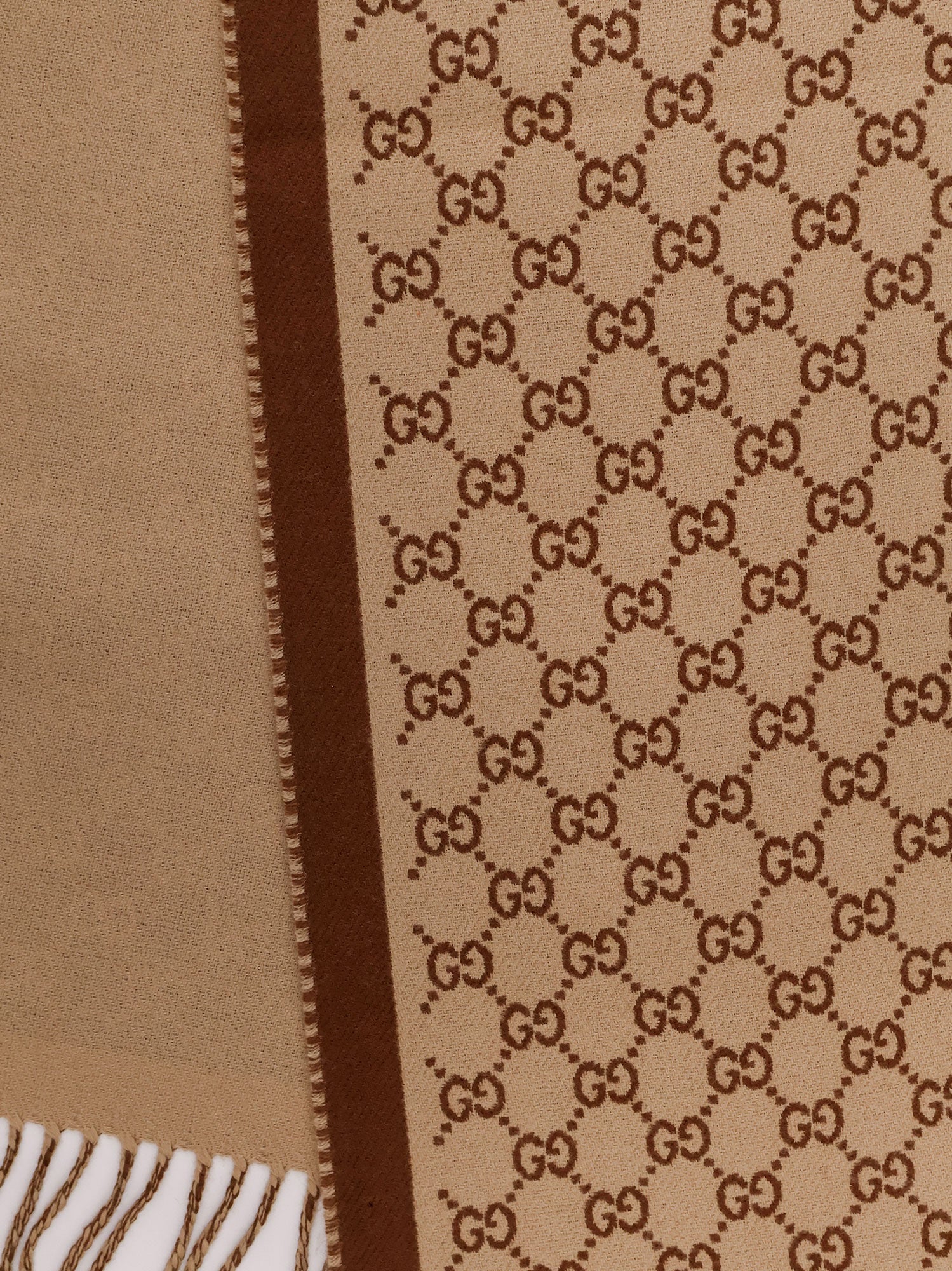 Wool scarf with GG motif