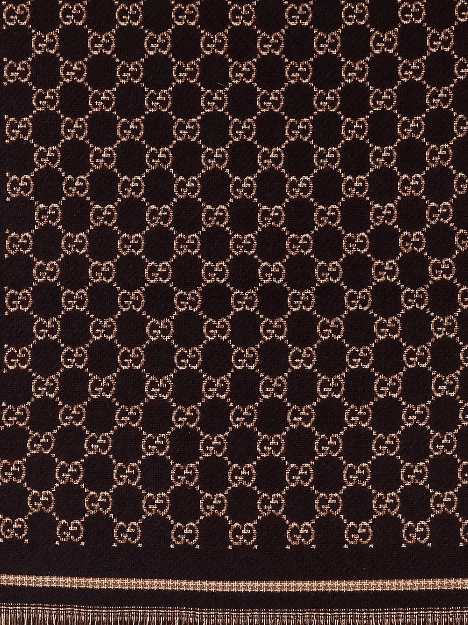 GG wool jacquard scarf