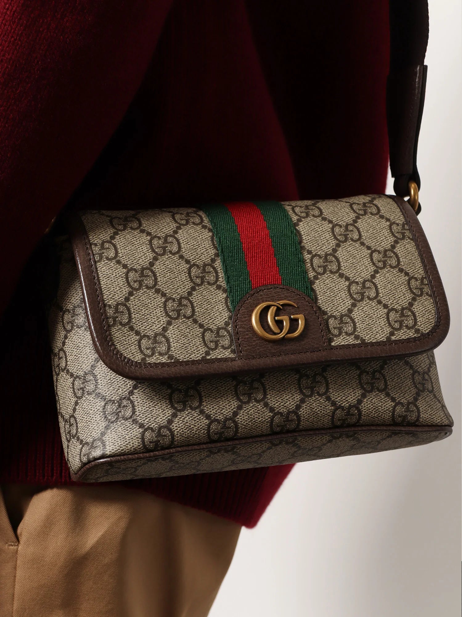 Mini Ophidia GG fabric crossbody bag