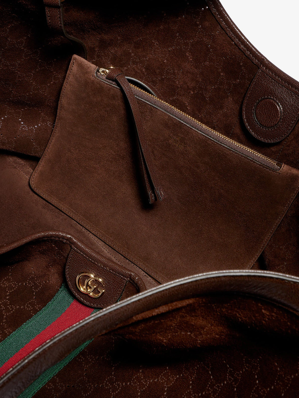 Gucci Giglio perforated suede shopping bag