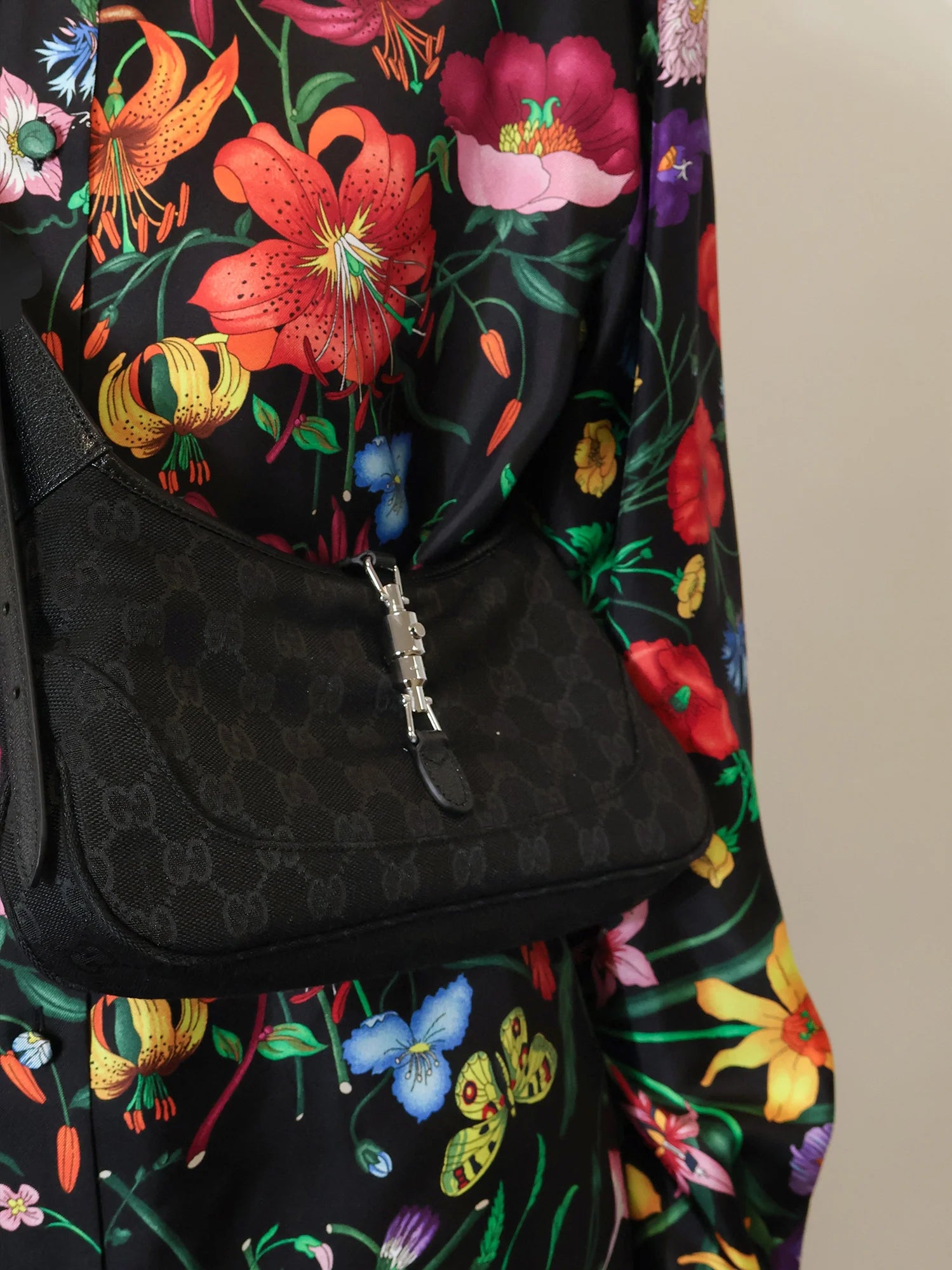 Jackie Slim GG canvas shoulder bag