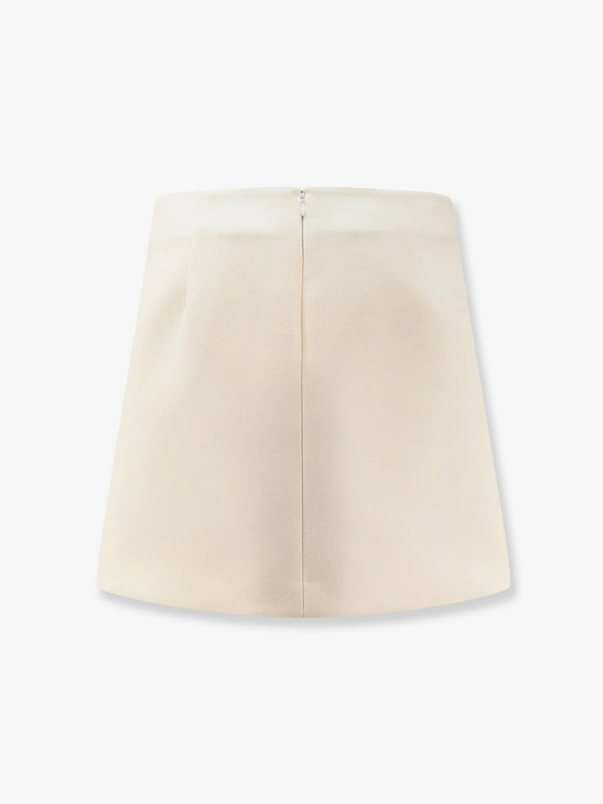 Wool crêpe skirt with Double G button