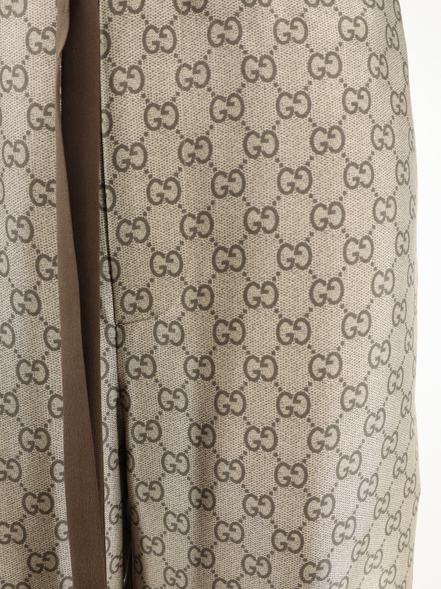 Silk trousers with all-over GG motif