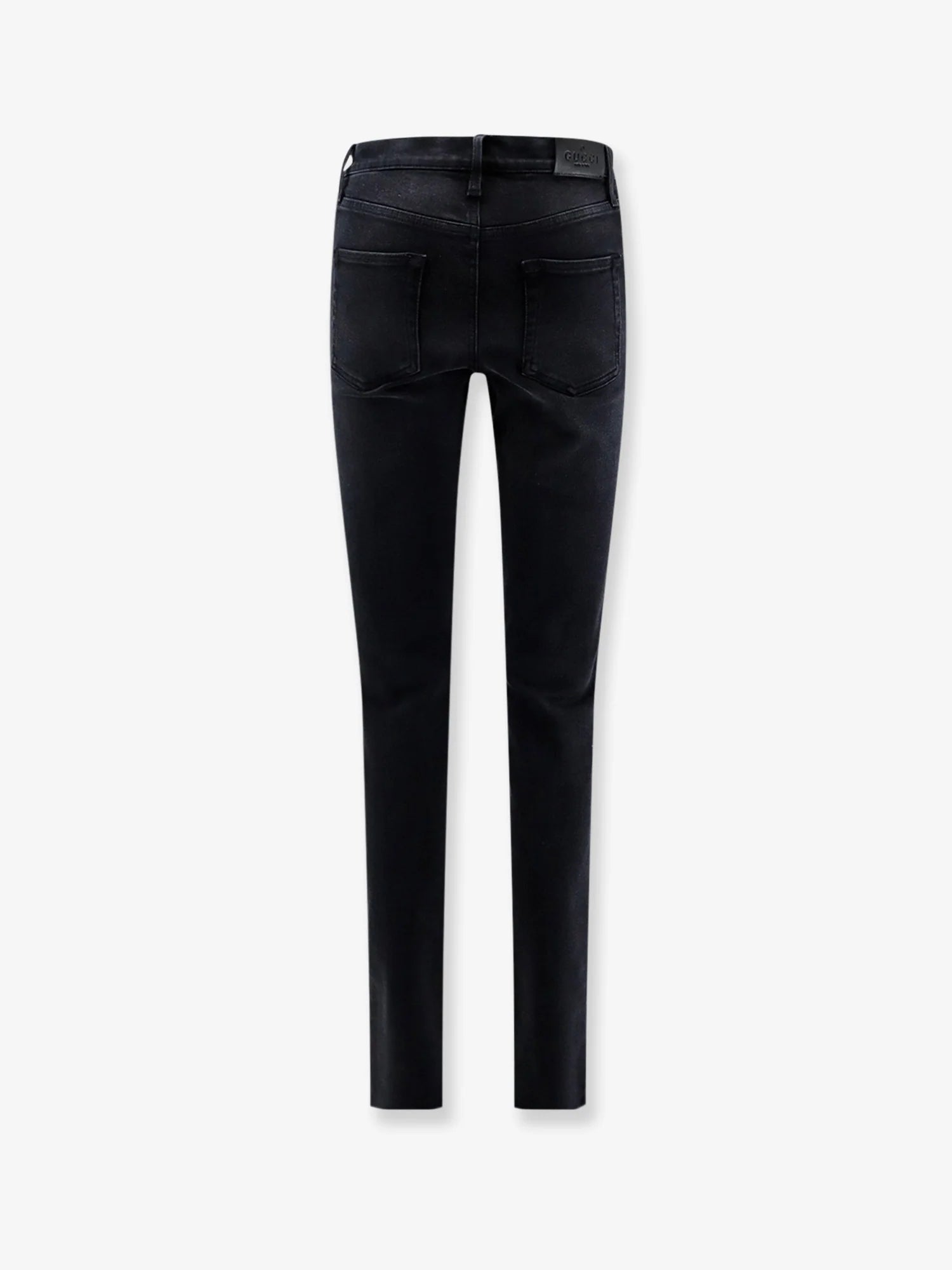 Slim Fit black denim trousers