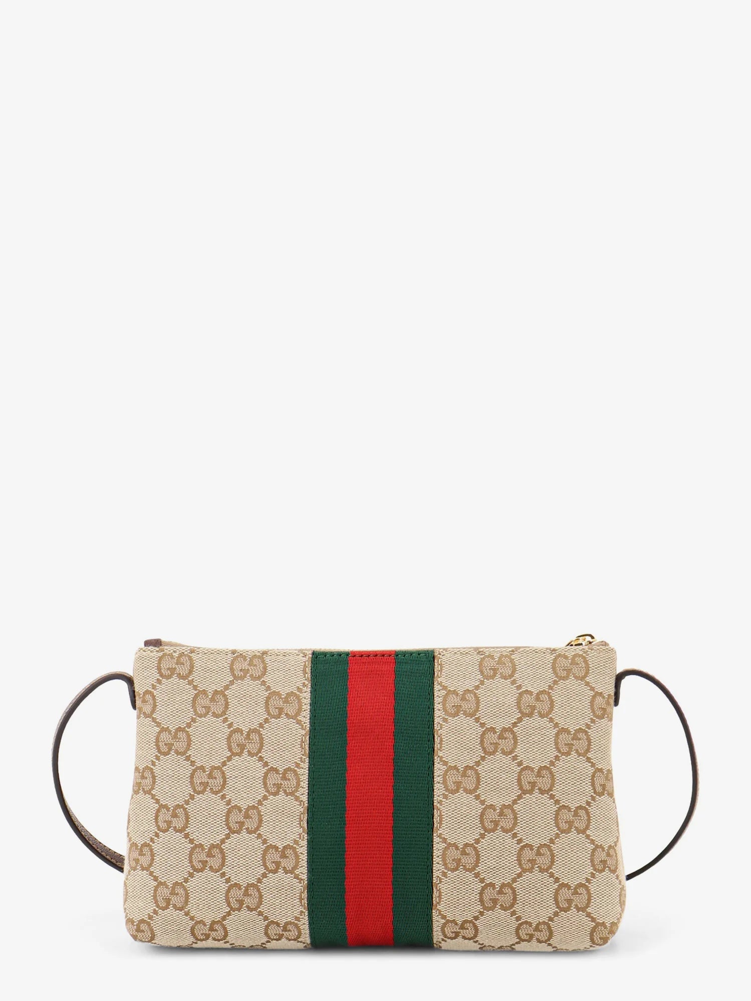 GG fabric crossbody with Nastro Web detail on the front