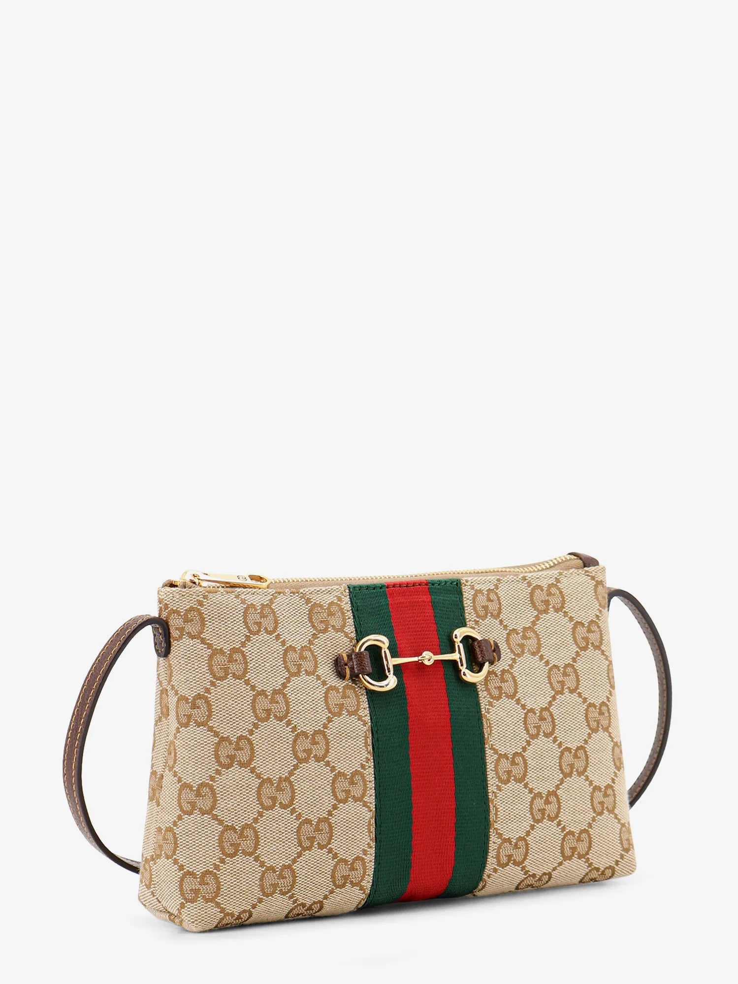 GG fabric crossbody with Nastro Web detail on the front