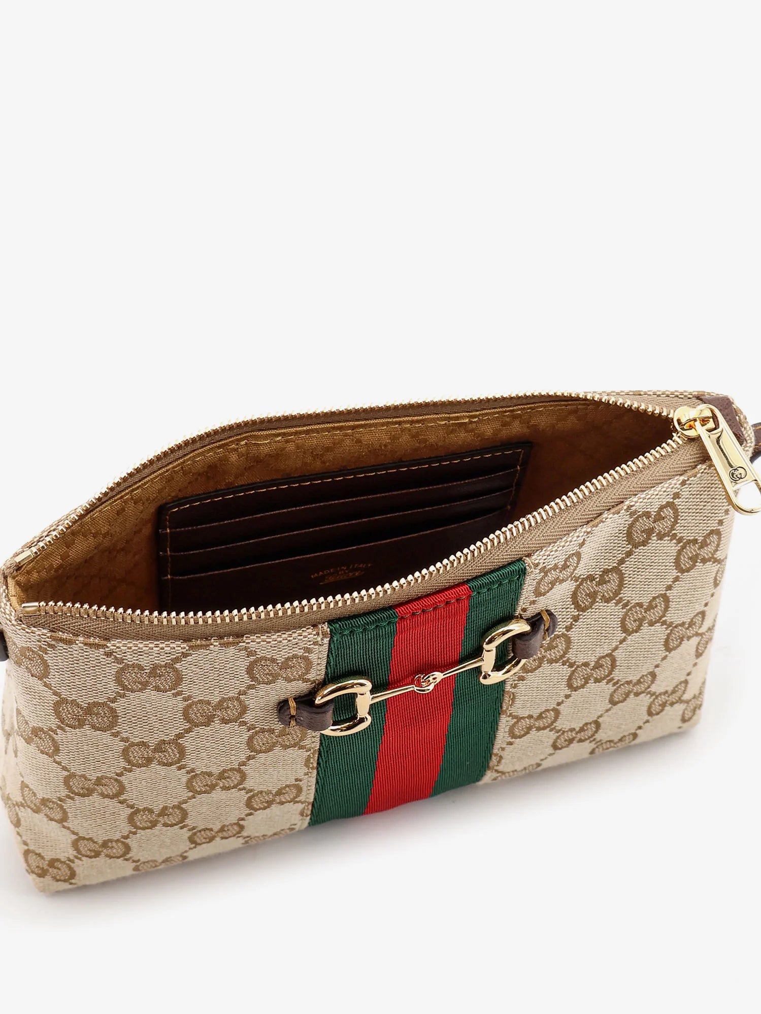 GG fabric crossbody with Nastro Web detail on the front