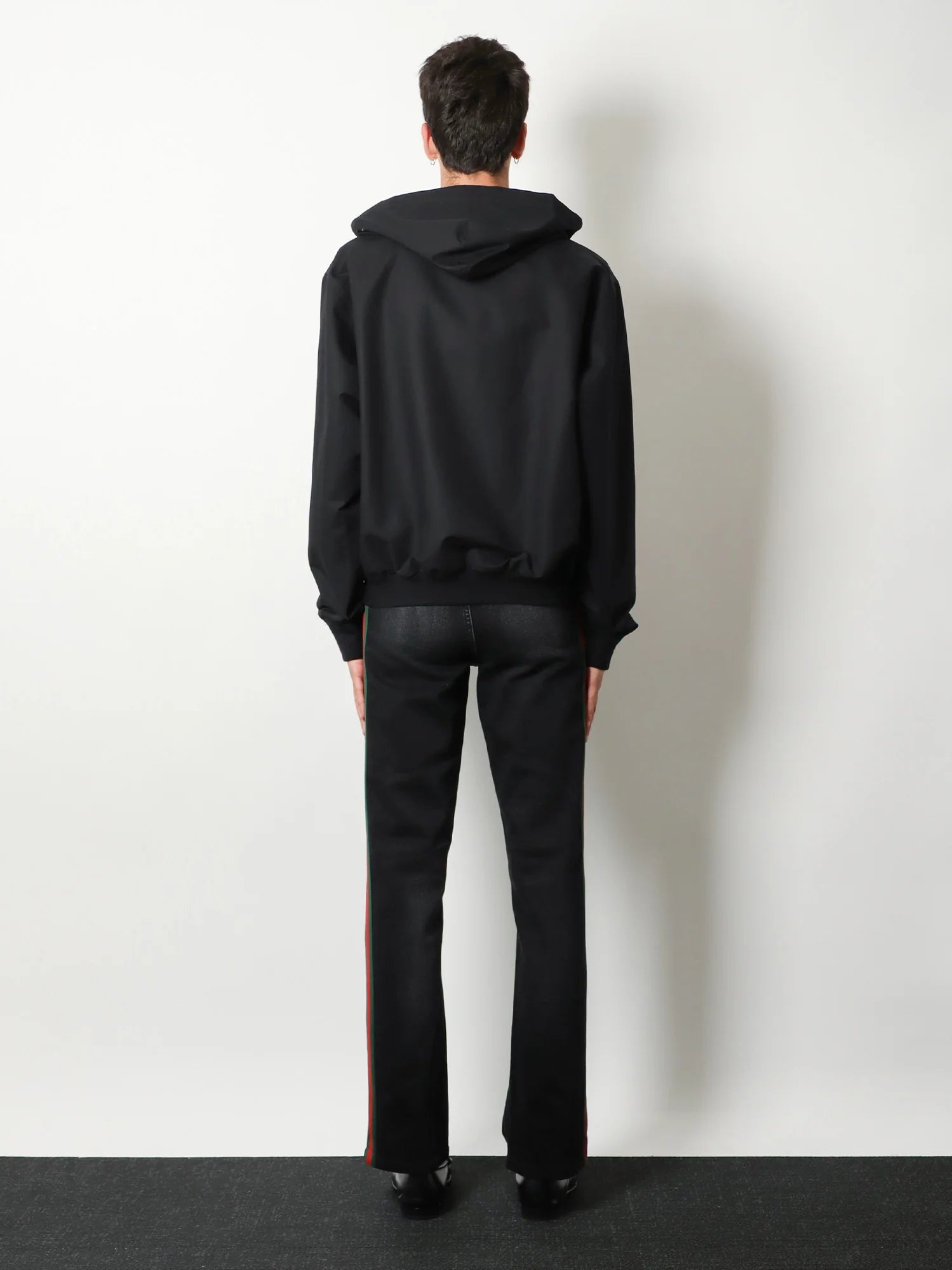 Reversible cotton and GG nylon jacket
