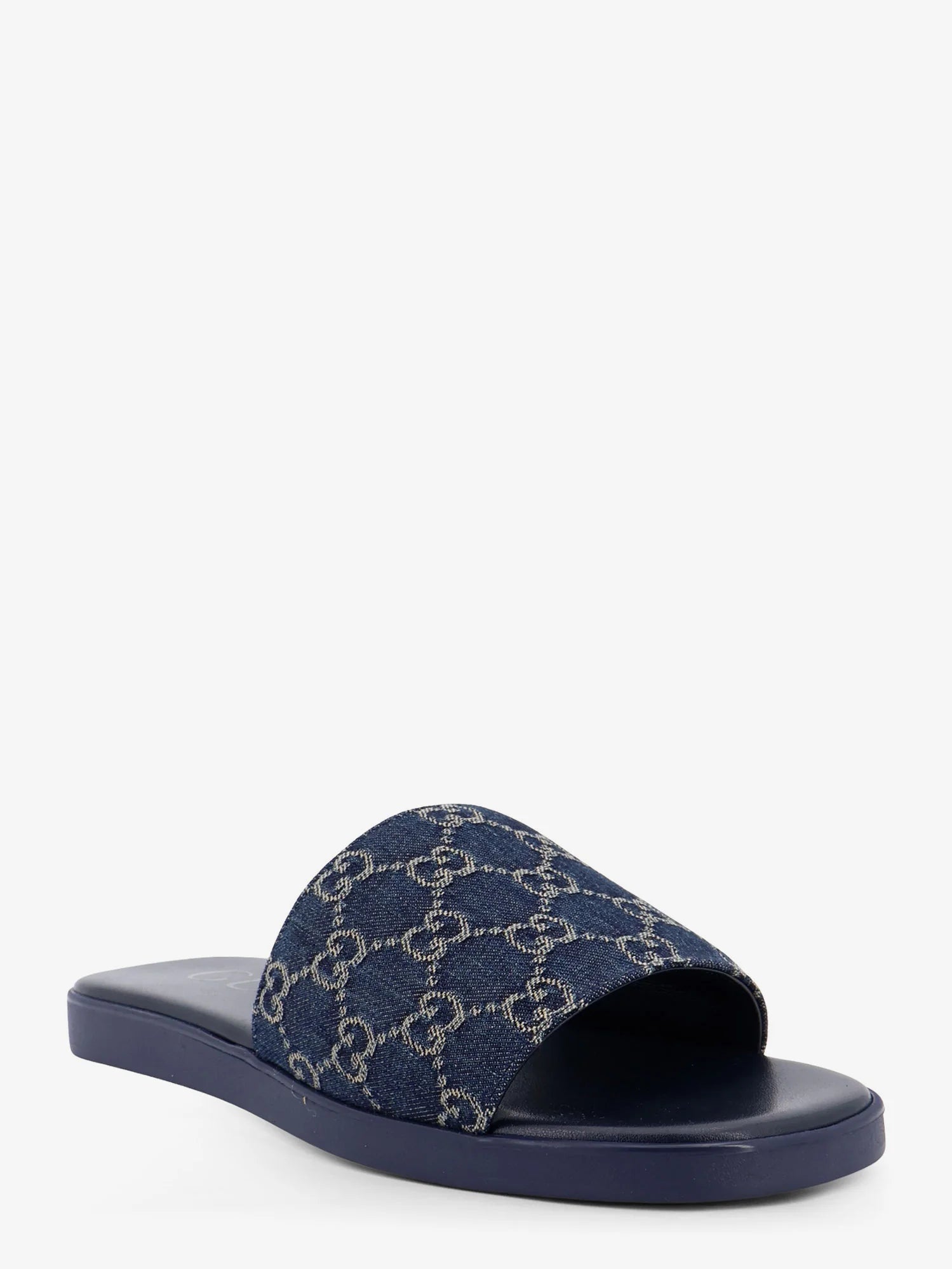 Denim sandals with GG motif