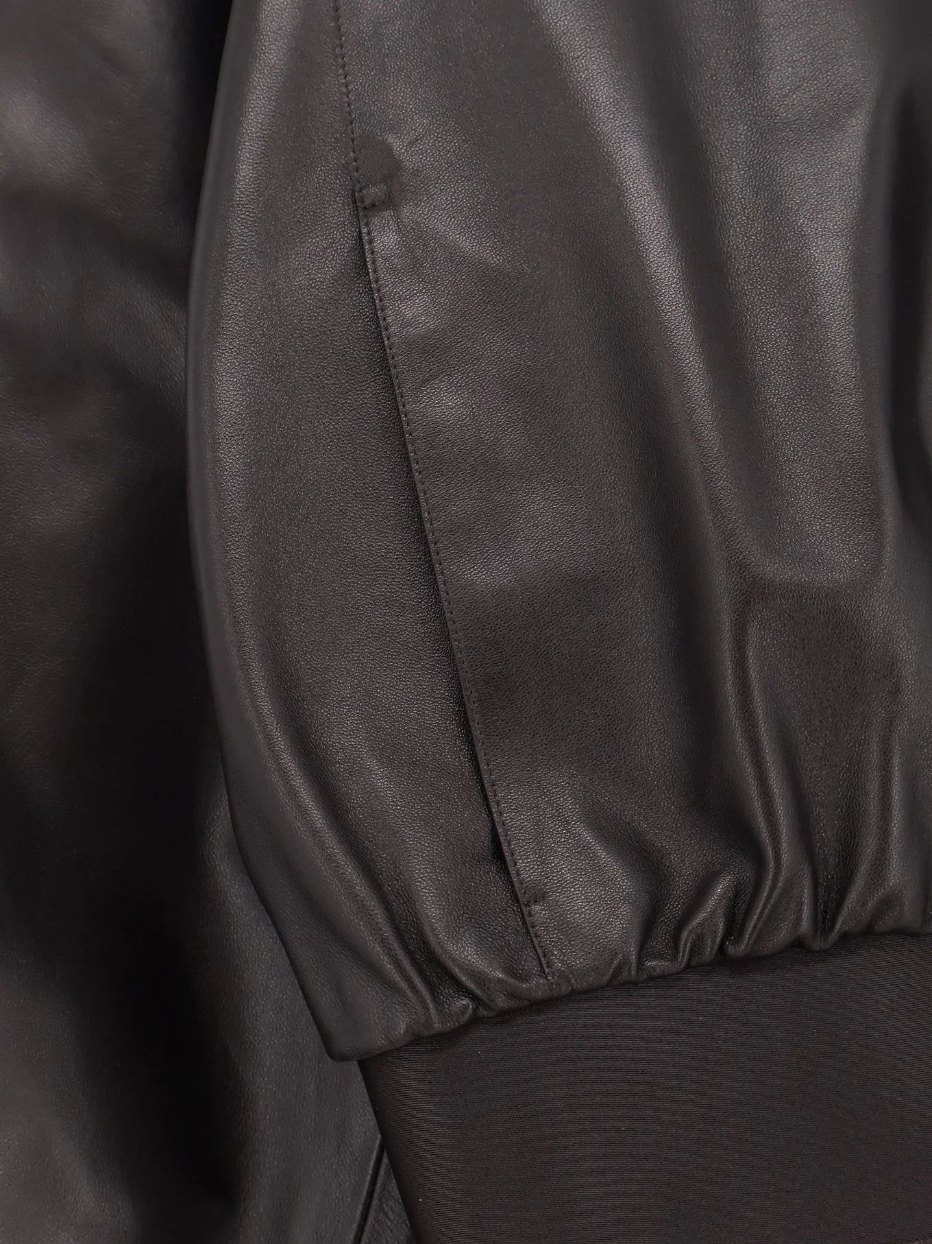 Soft nappa leather bomber jacket