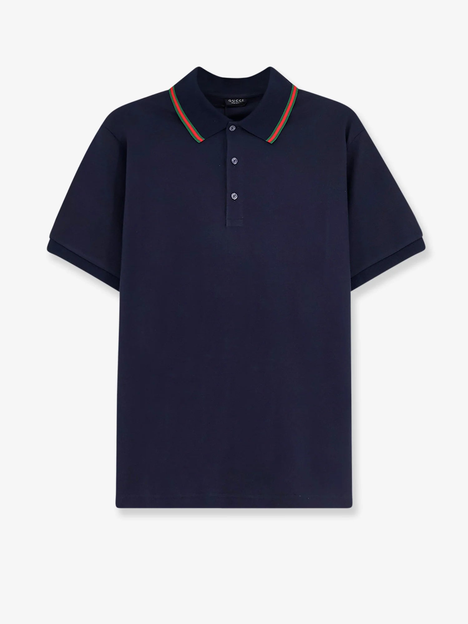 Cotton polo with Nastro Web detail on the collar