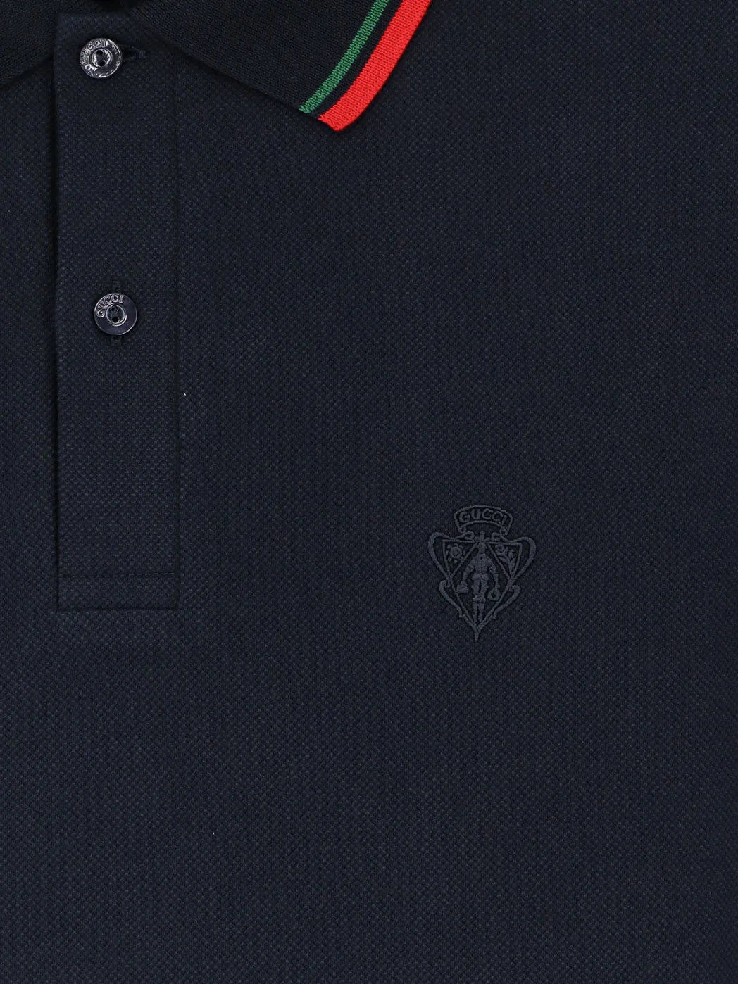 Cotton polo shirt with embroidered logo on the front