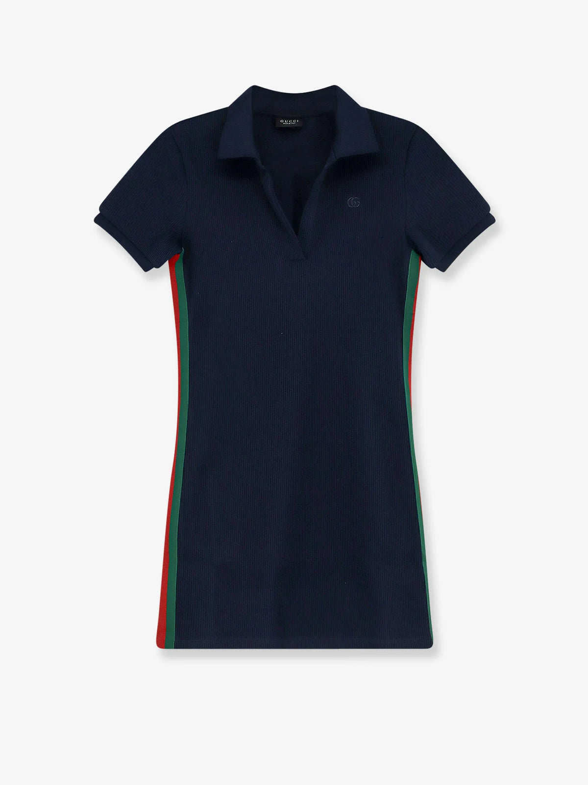 Ribbed cotton jersey dress with Web