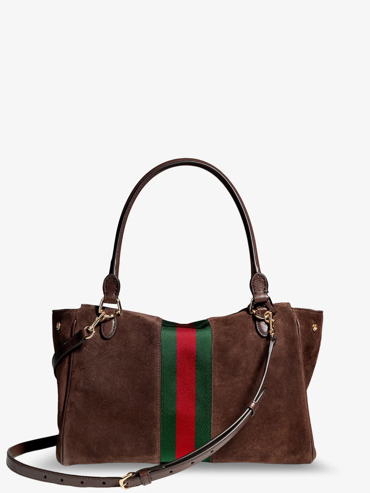 Paparazzo suede handbag with iconic Web Detail on the front